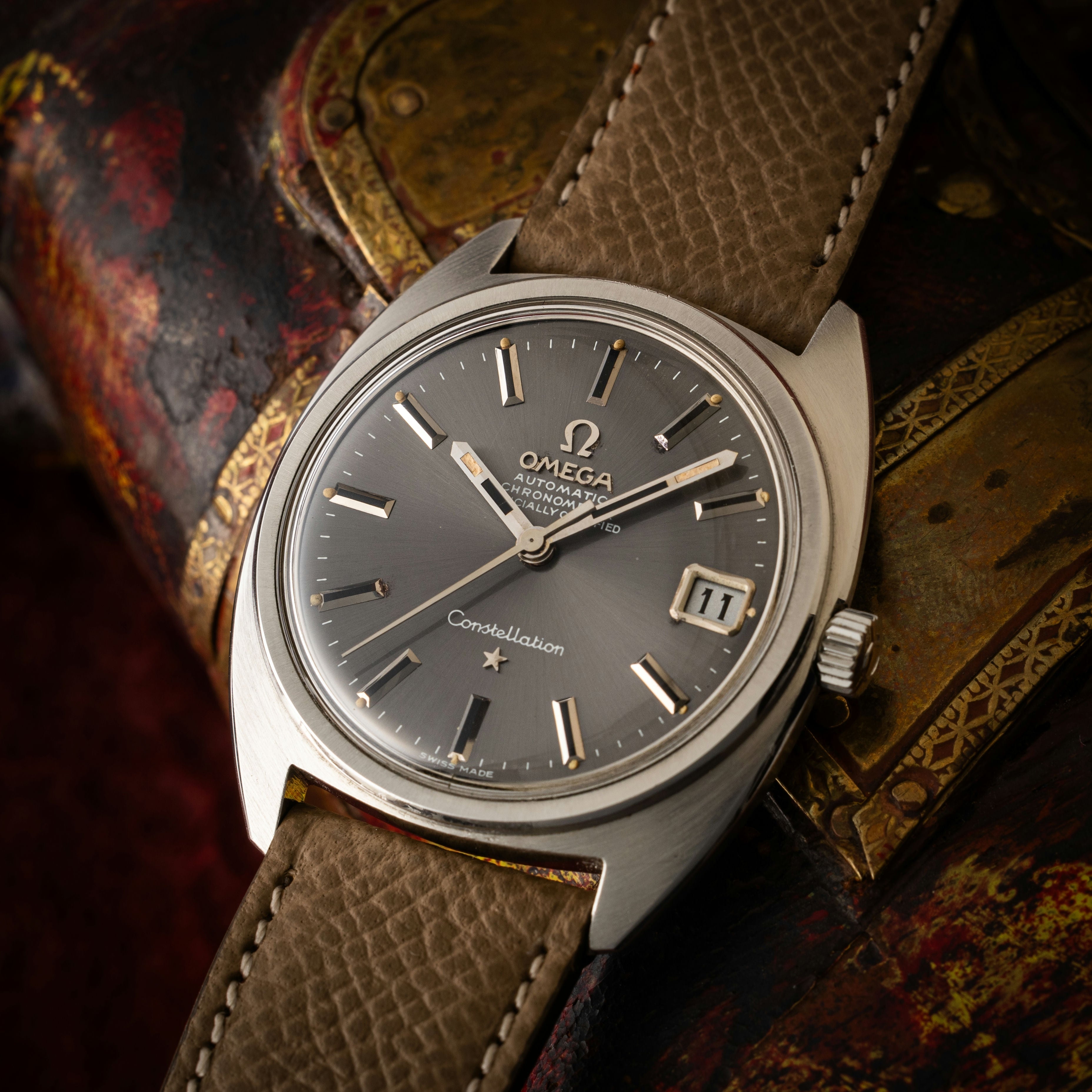 オメガ コンステレーション 1970年製/昭和45年製 ジ ェンタデザイン グレーダイヤル