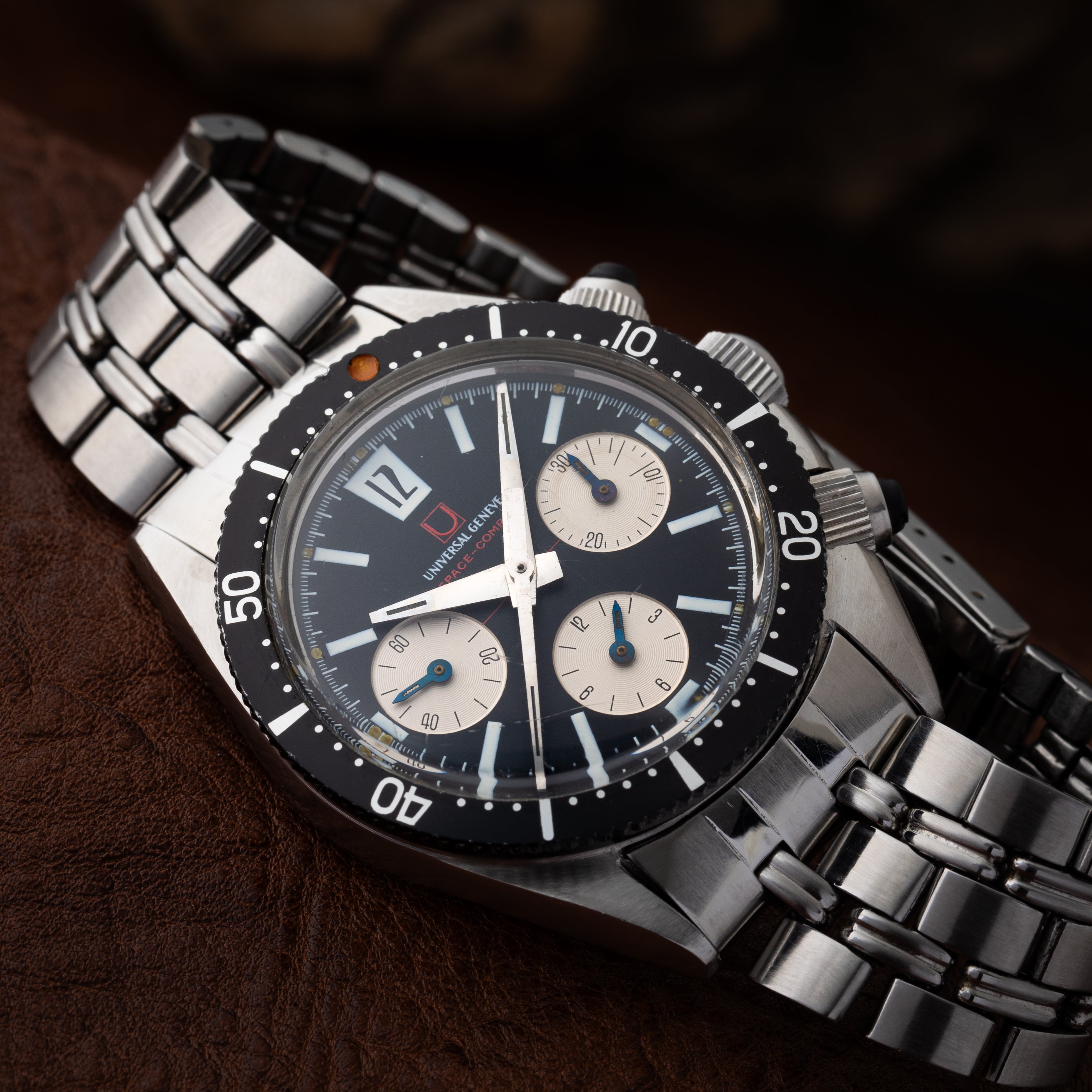 ユニバーサルジュネーブ スペースコンパックス 1960年代製 純正ブレス付き Cal.85 バルジュー72