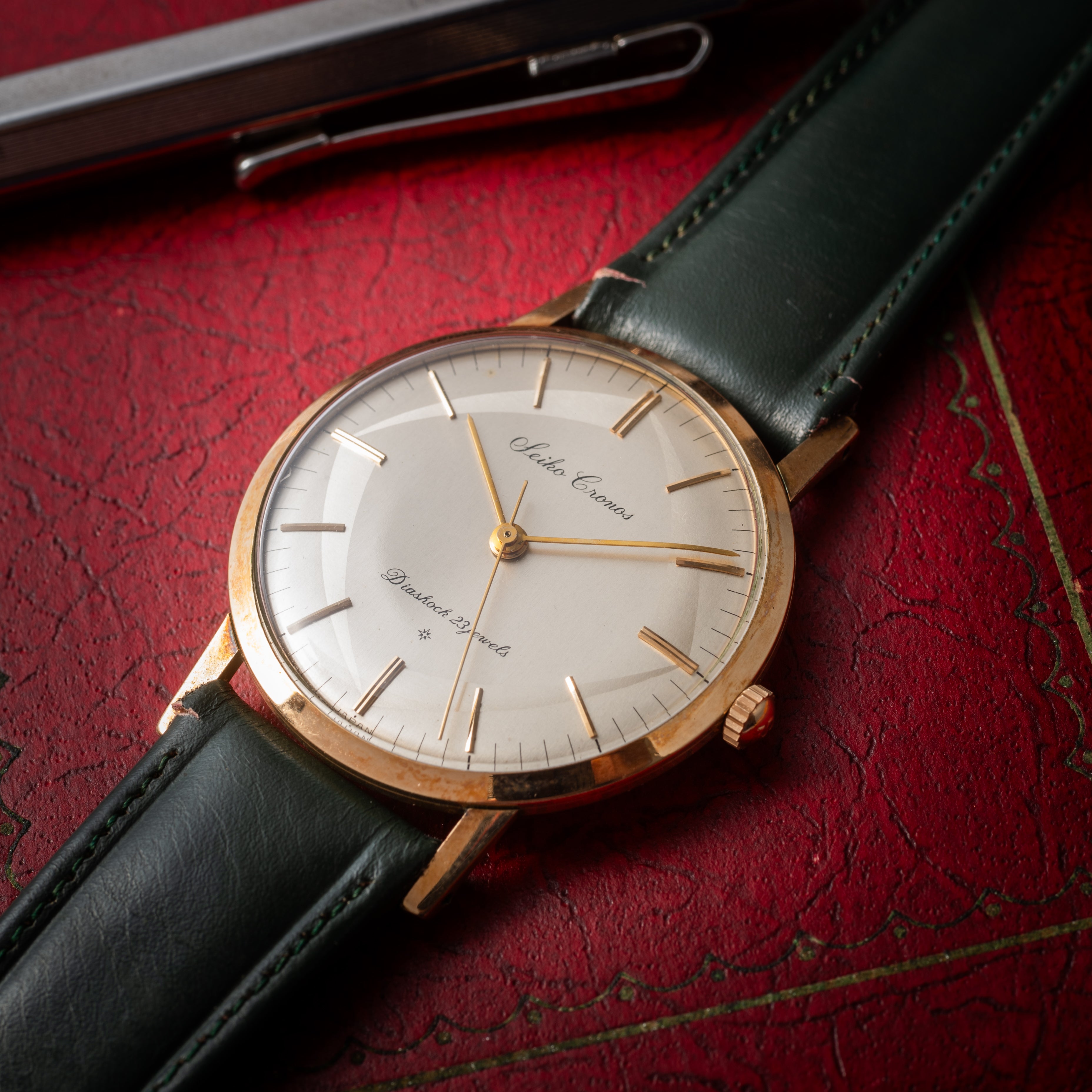 セイコー クロノス SDダイヤル 箱、尾錠付き 1960年製（昭和35年製）