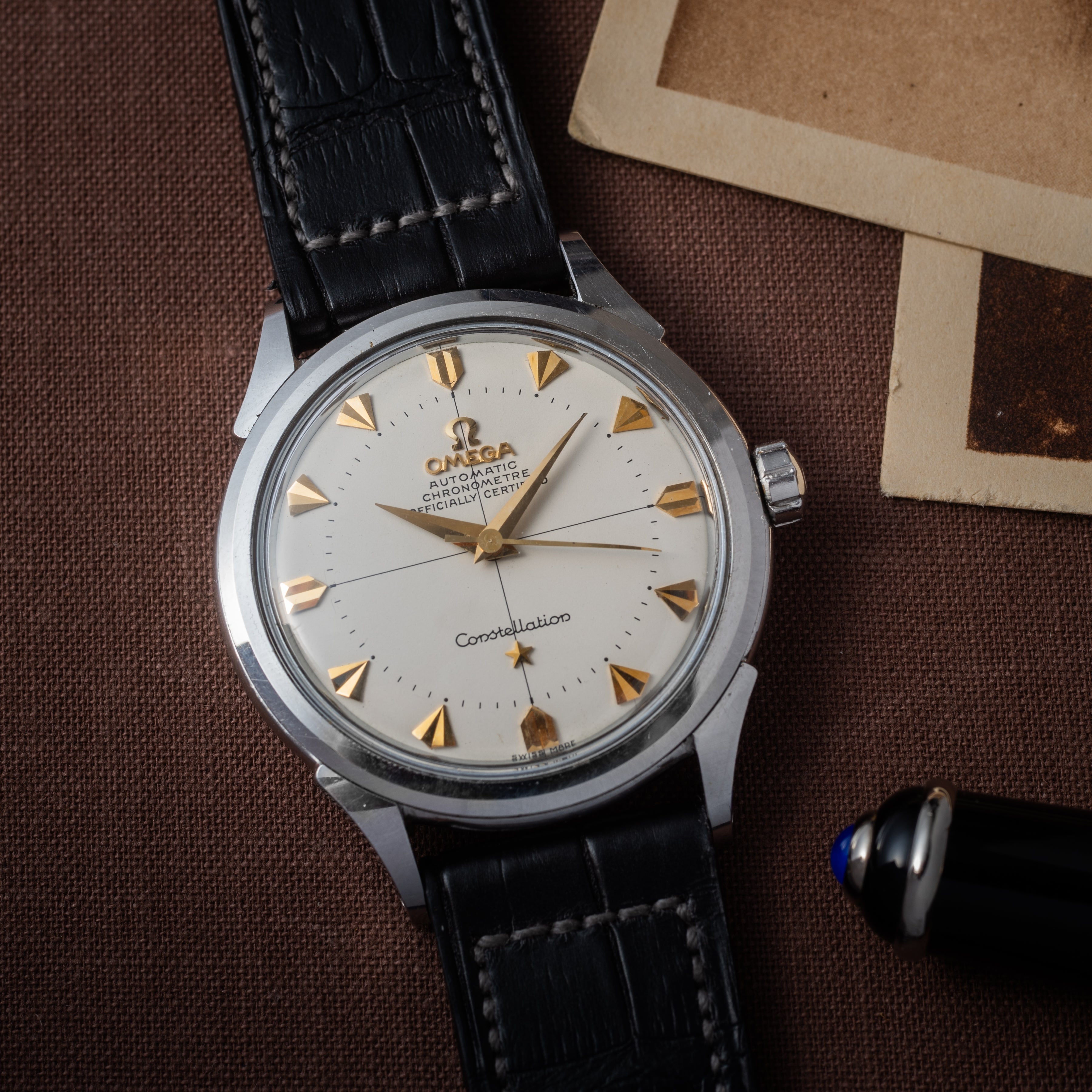 オメガ コンステレーション ハートインデックス ノンポリッシュ 1954年製 セカンドモデル 初期 バンパー