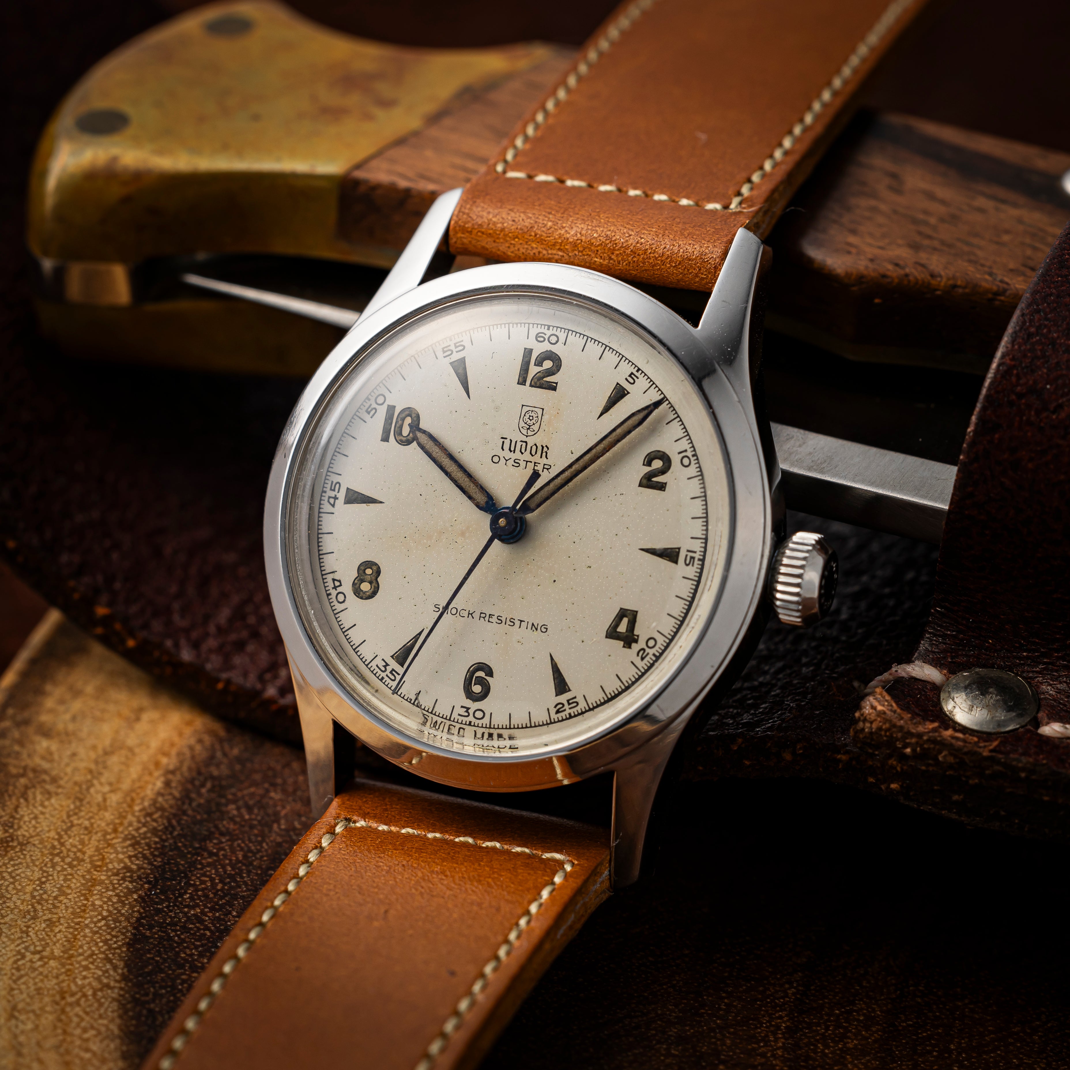 チューダー 盾薔薇 飛びアラビア センターセコンド 1950年代製 Ref.4453