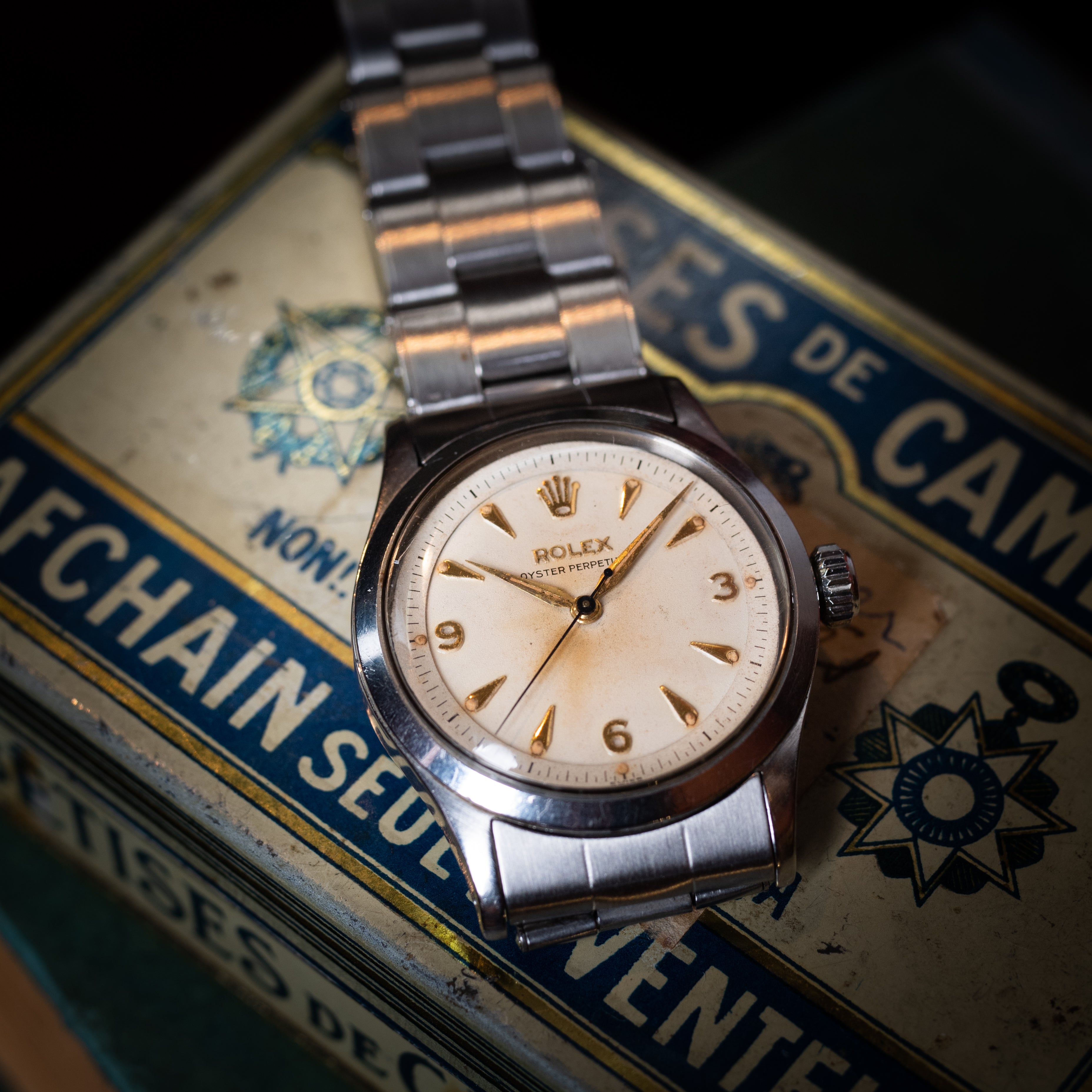 ロレックス セミバブルバック オイスターパーペチュアル Ref.6332 1956年製 段付きエクスプローラーダイヤル