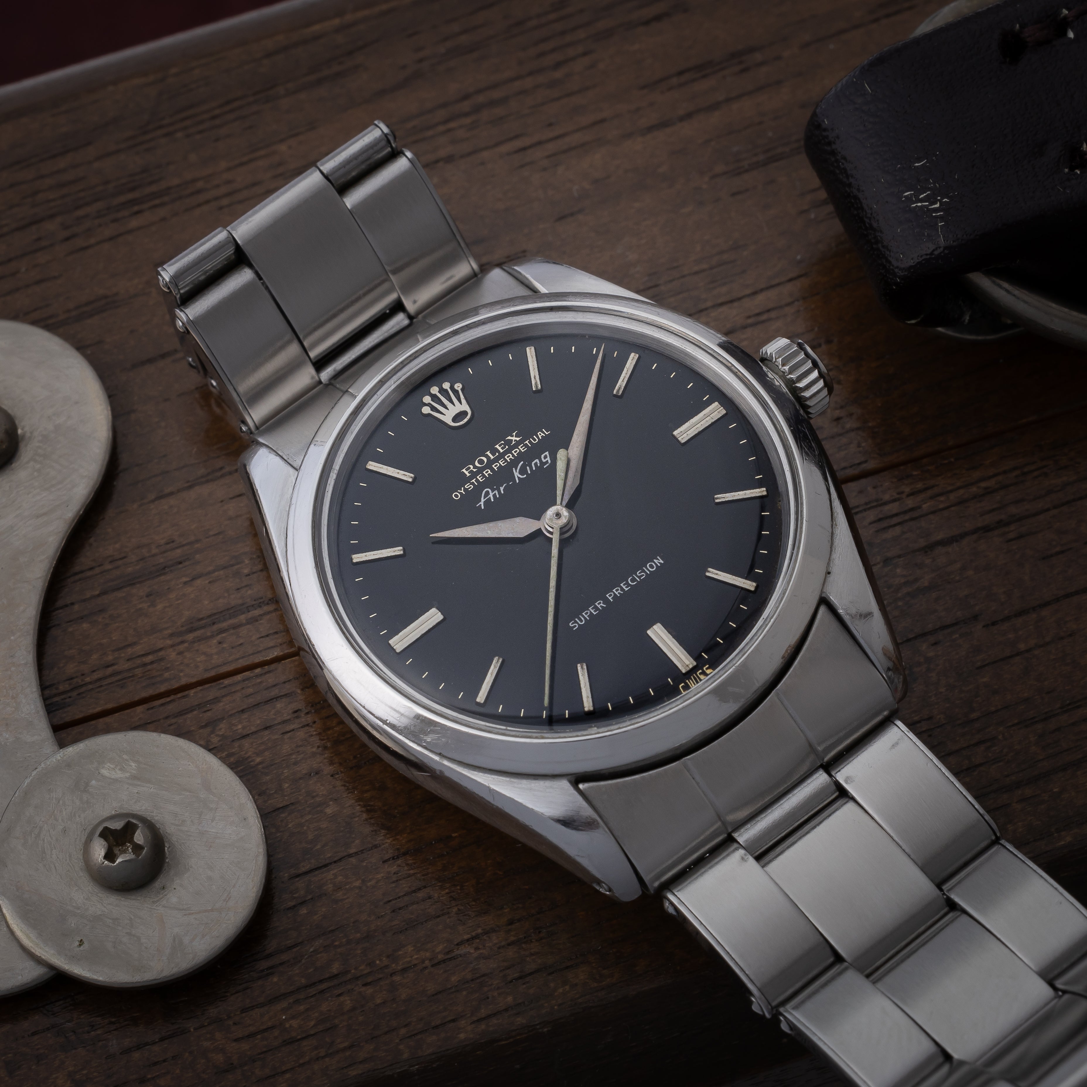 ロレックス エアキング 1963年製 ブラックギルトダイヤル Ref.5500