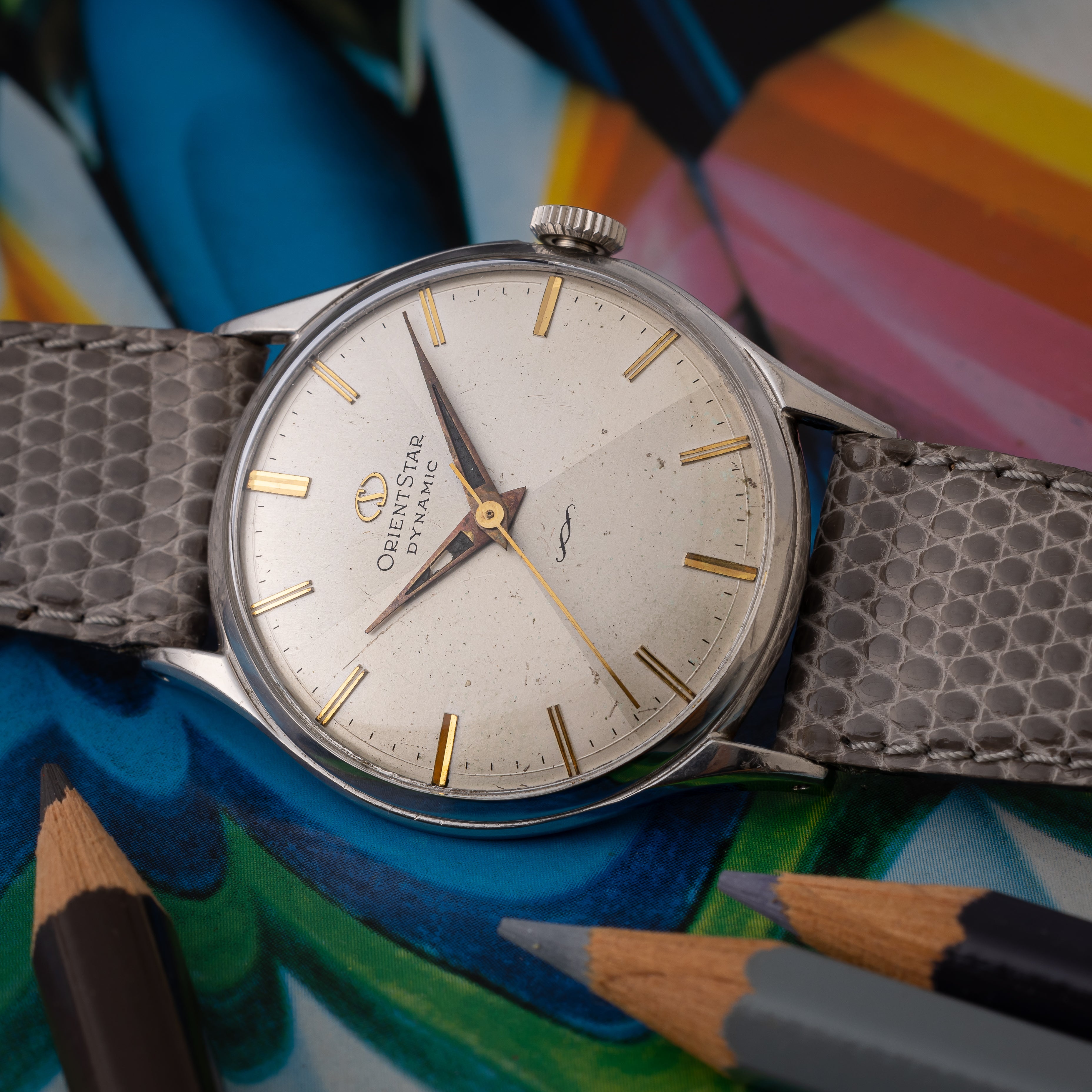 オリエントスター ダイナミック 1950年代 手巻き クリスクロスダイヤル