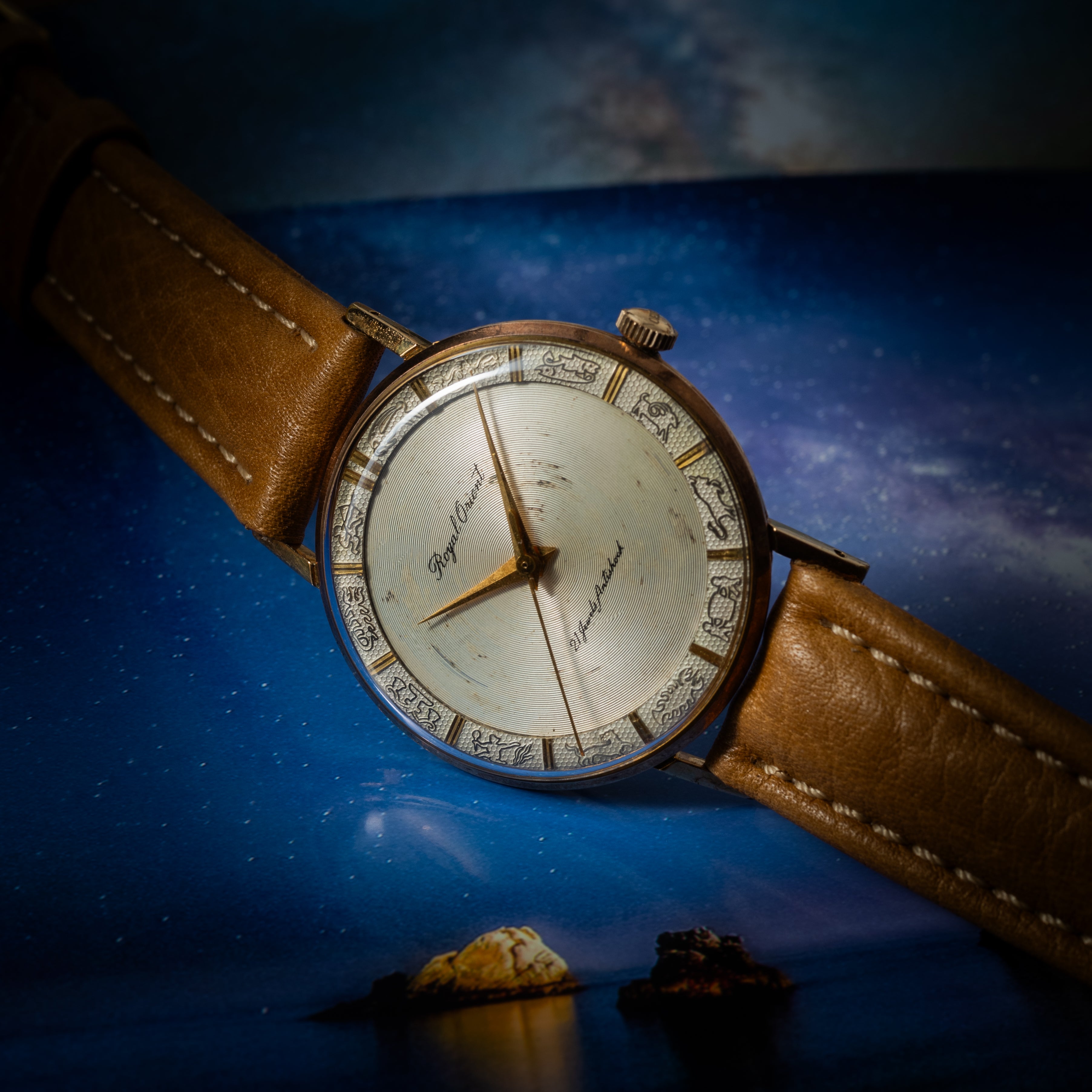 ロイヤルオリエント 星座文字盤 1960年代製 21石手巻き