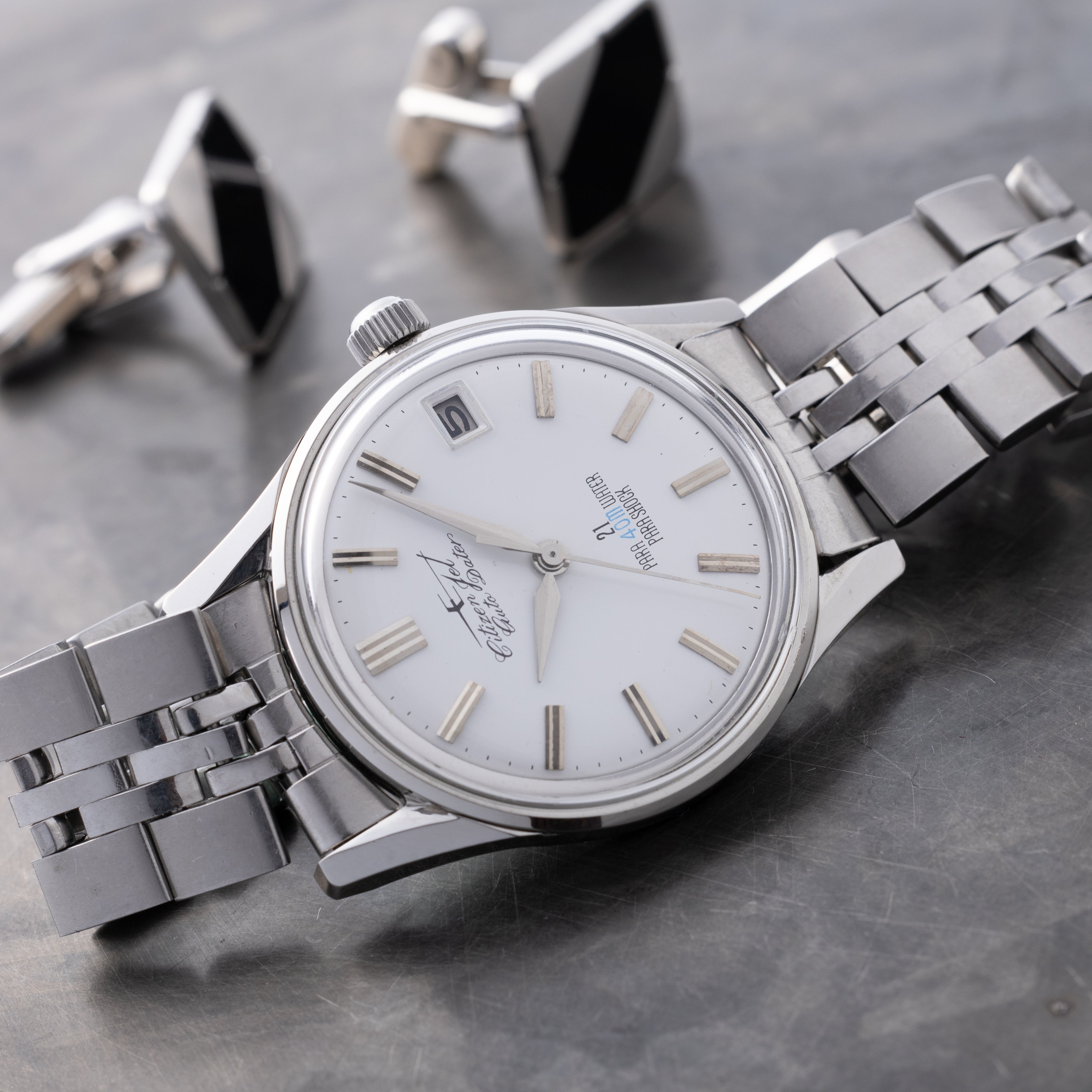 シチズン ジェット オートデーター オリジナルホワイトダイヤル 1964年製 パラウォーター