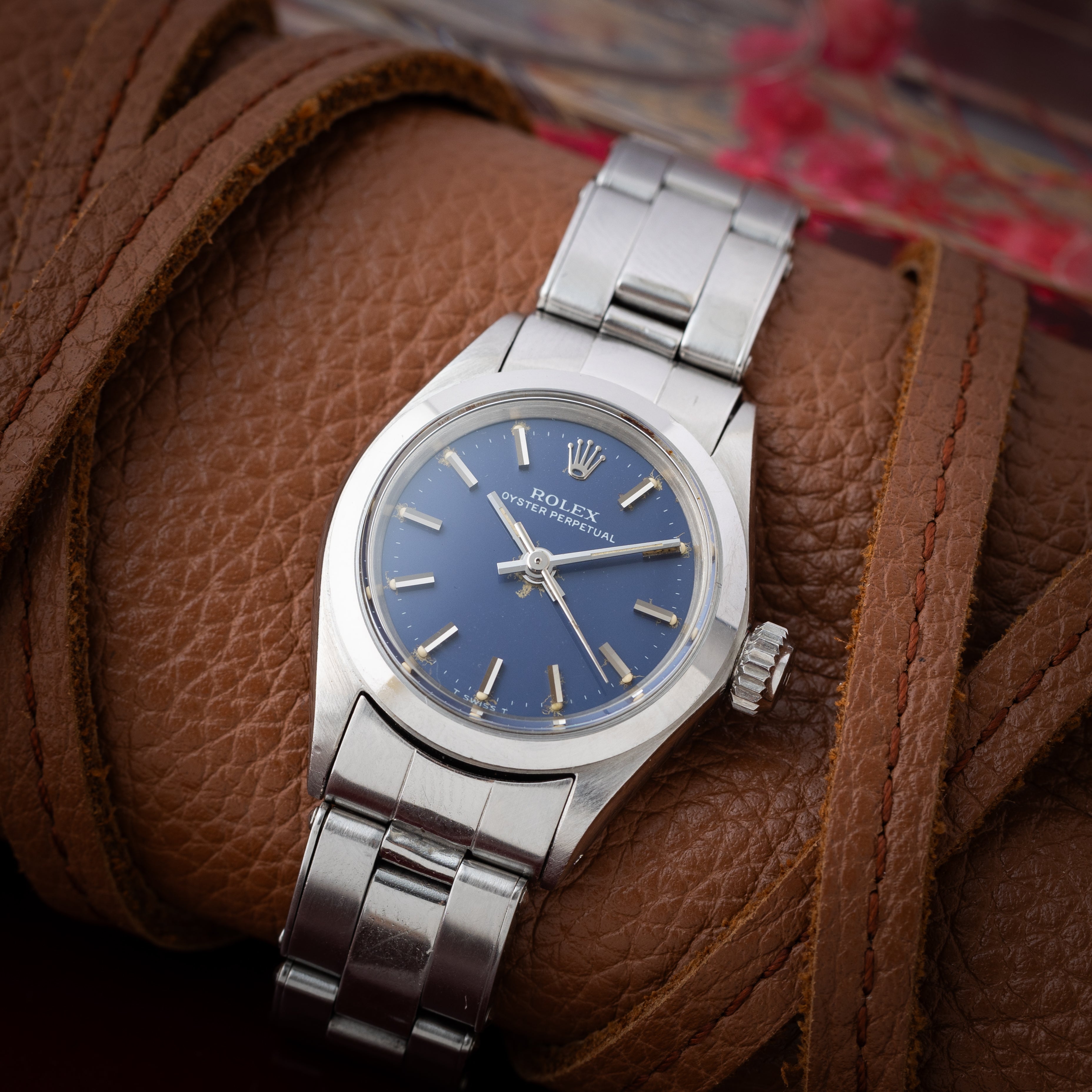 ロレックス レディース オイスターパーペチュアル Ref.6618 1971年製 ブルーダイヤル