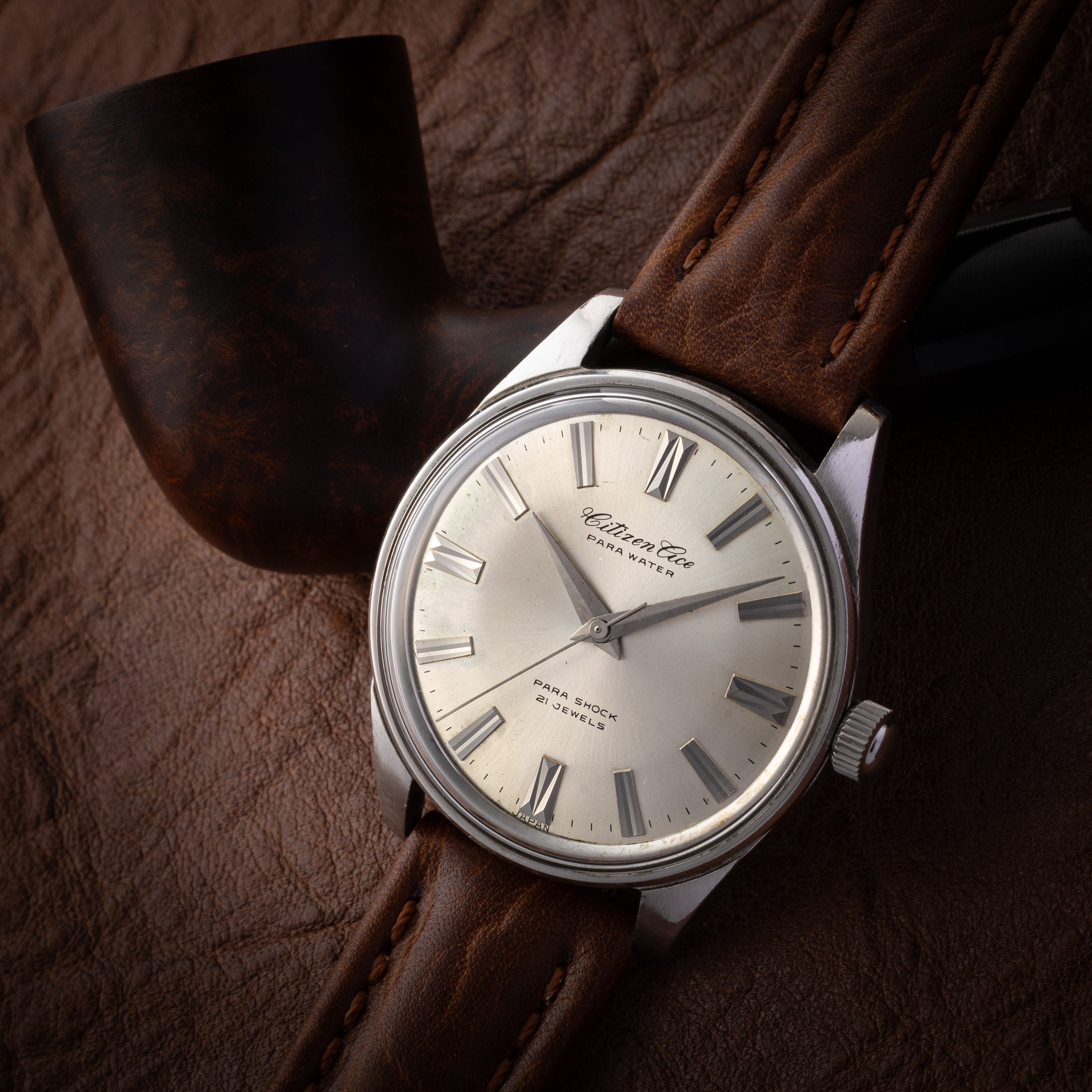 シチズン エース パラウォーター 1963年製 手巻き シルバーダイヤル