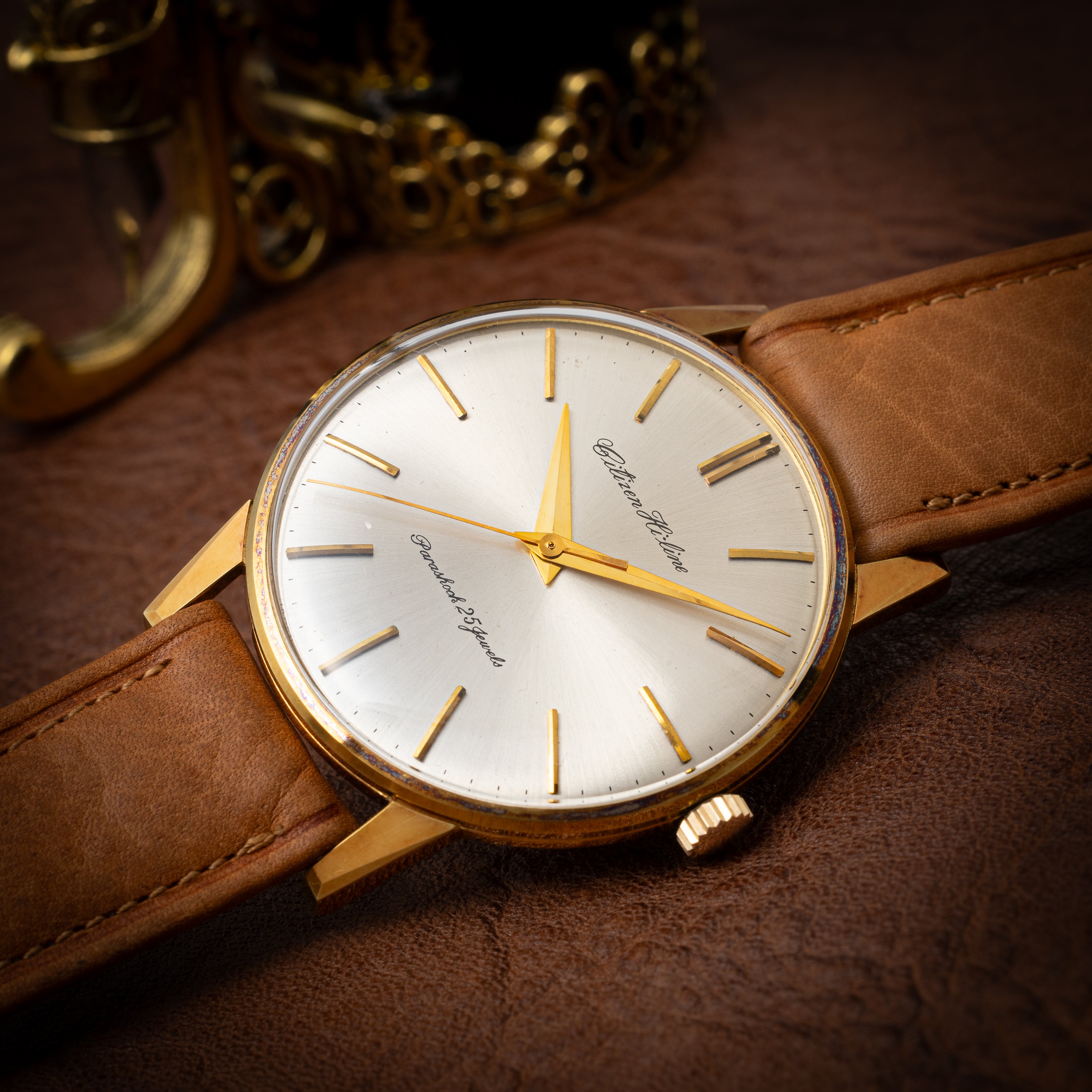 シチズン ハイライン タグ付き美品 1963年製 オリジナル革ベルト尾錠 Ref.HL515702