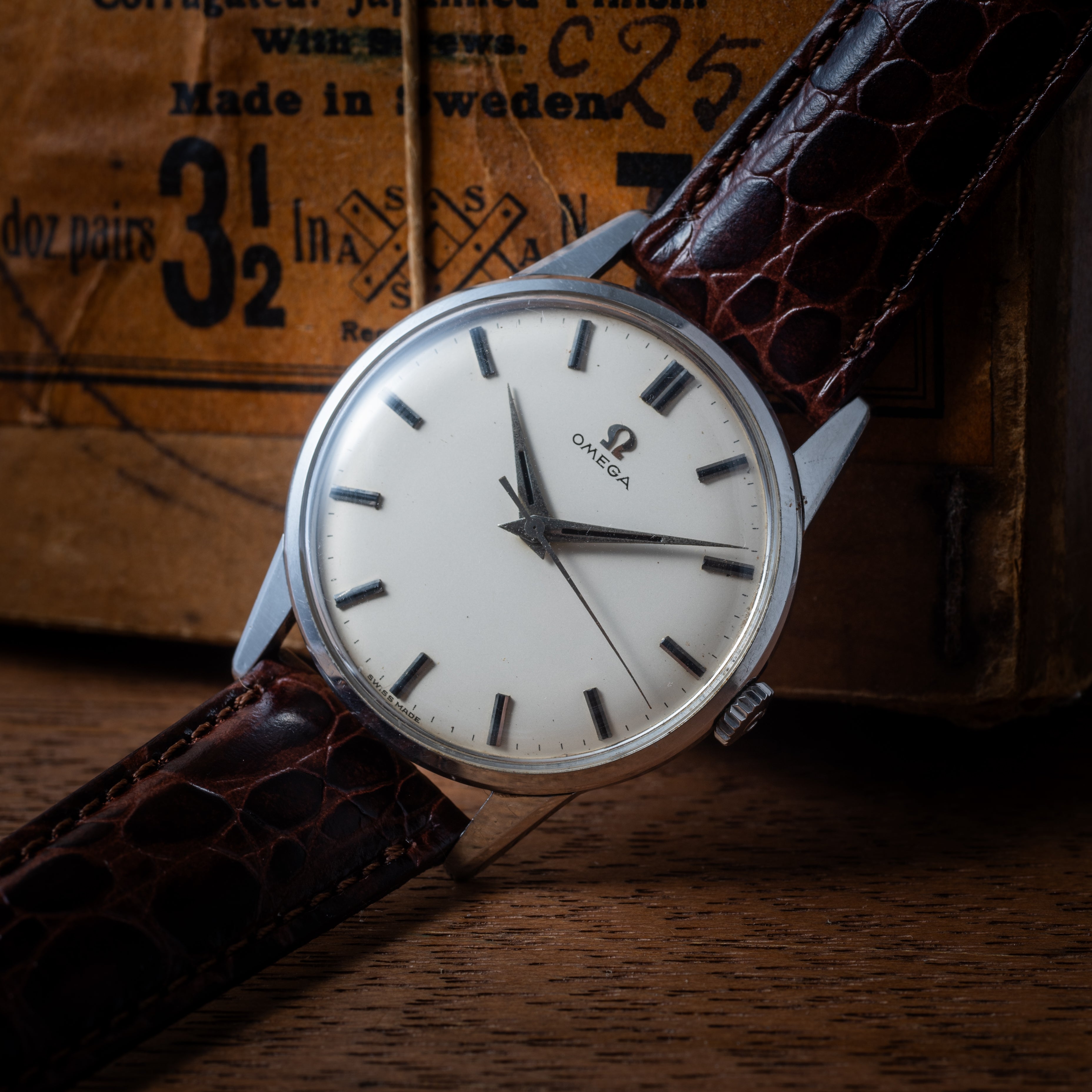 オメガ 30mmキャリバー Cal.285 アイボリーダイヤル 1960年製（昭和35年製）