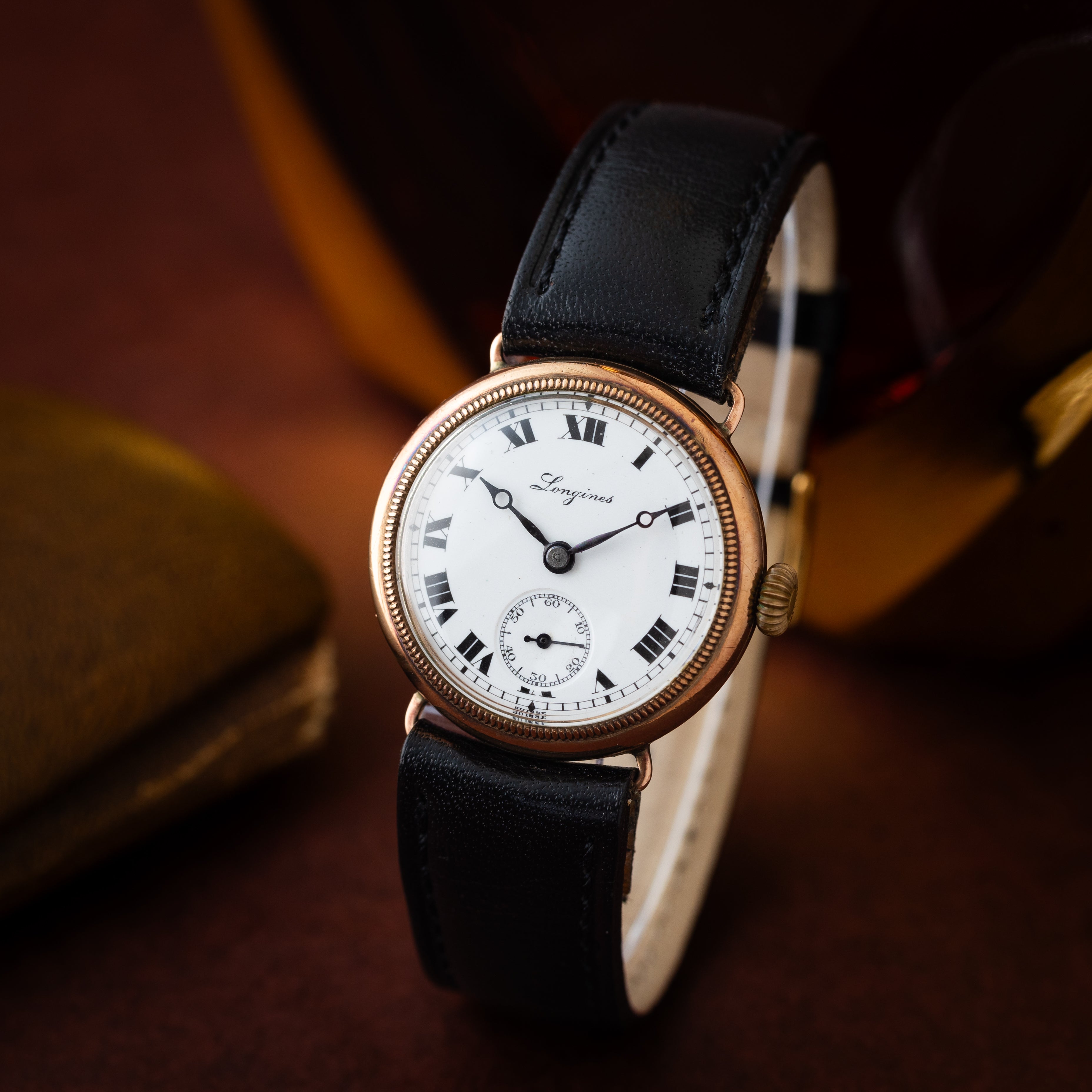 ロンジン スモールセコンド 9金無垢ケース ポーセリンダイヤル 1920年代製