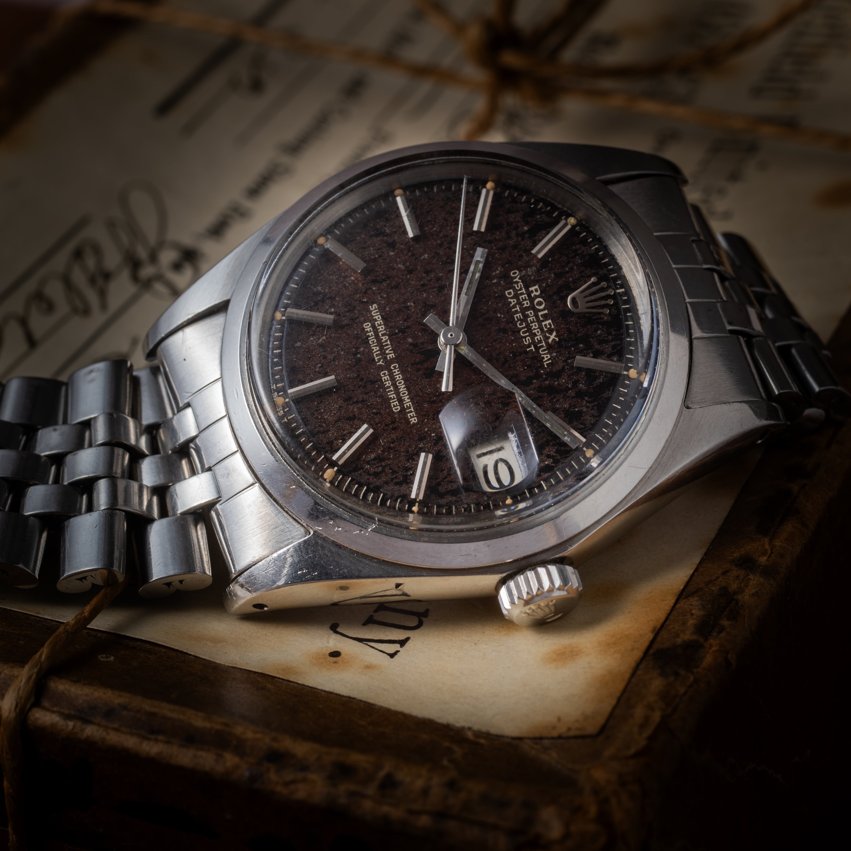 ロレックス デイトジャスト ブラウンミラーダイヤル 1969年製  Ref.1600