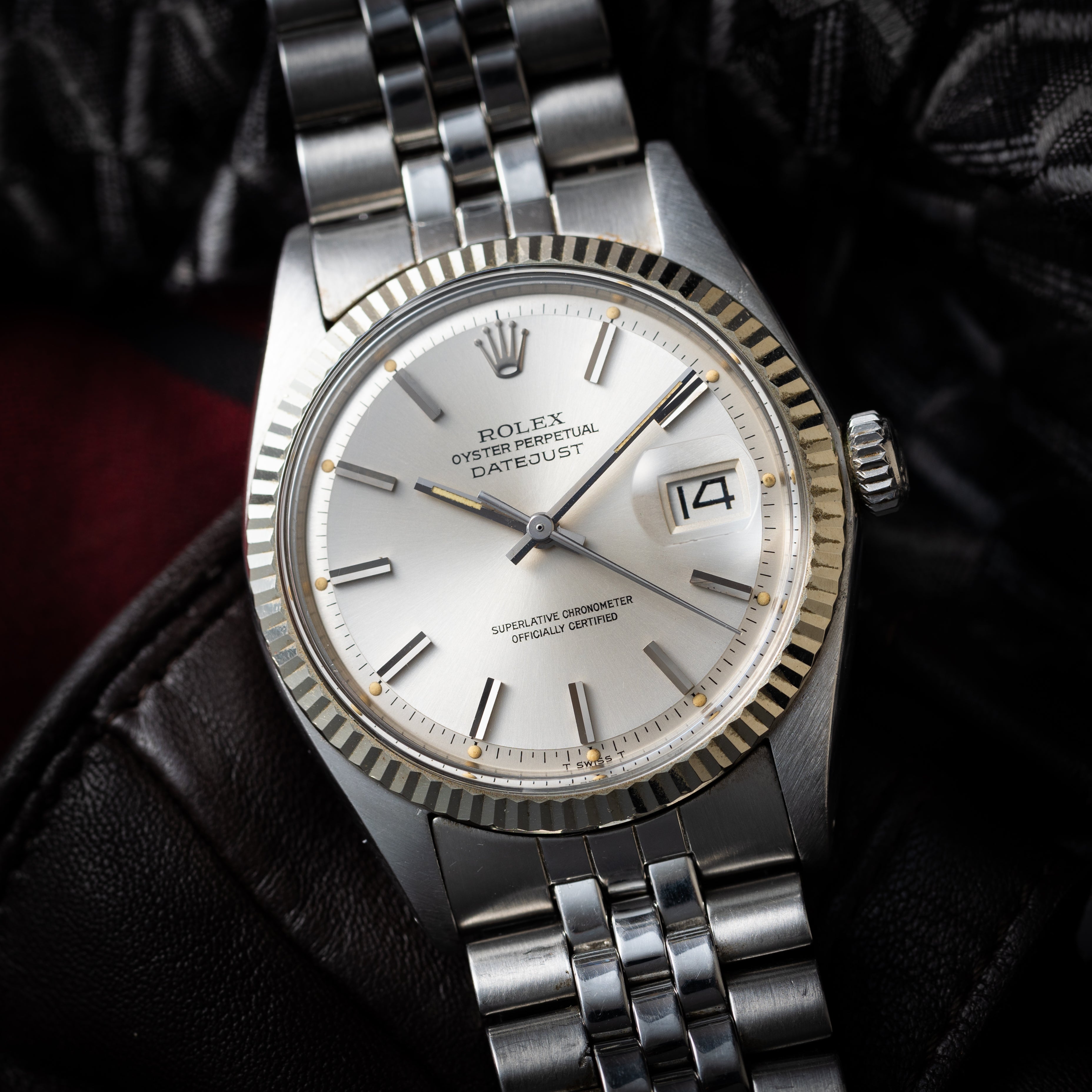 ロレックス デイトジャスト36 ビッグバブル Ovettone Ref.6305 18金無垢 1950年代製