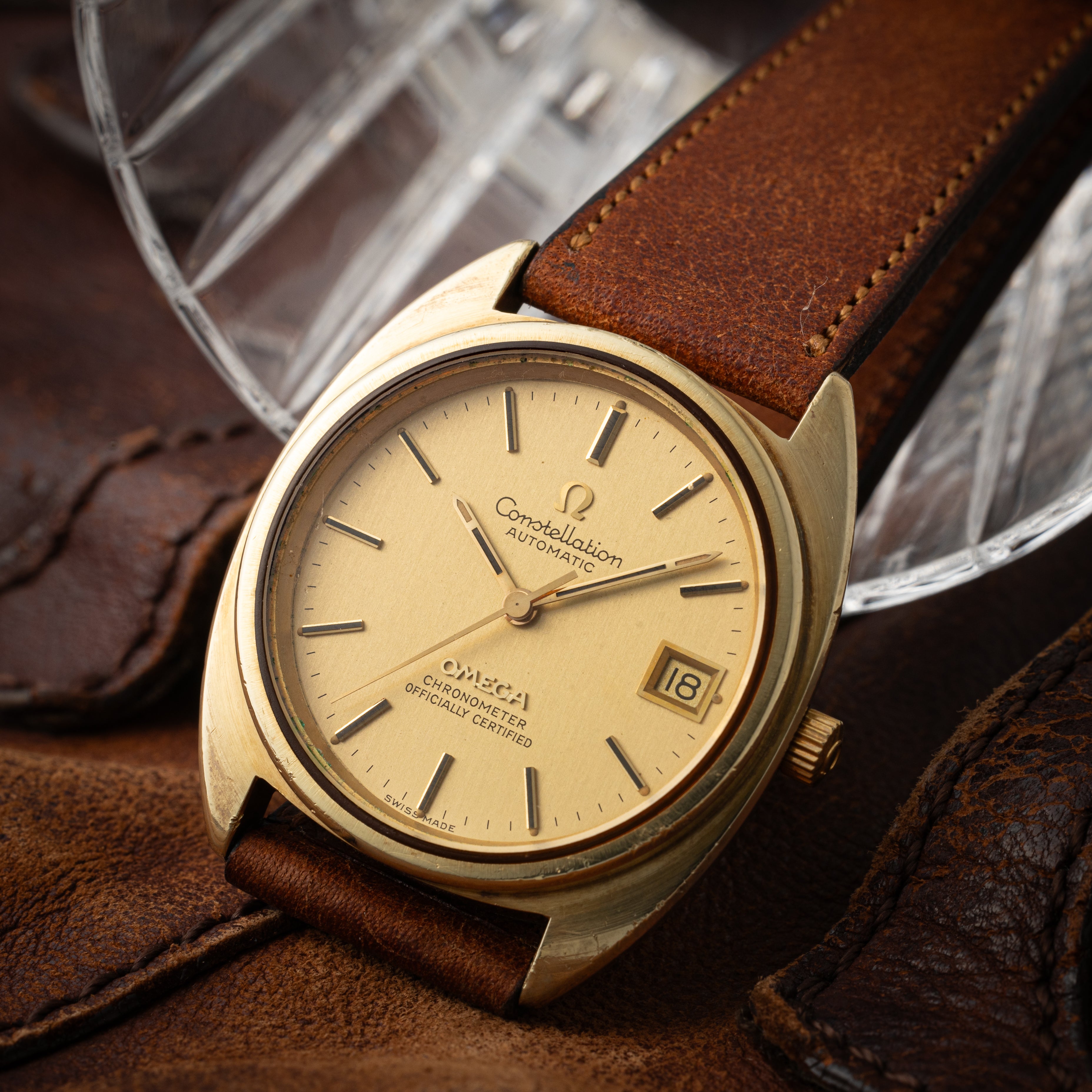 オメガ コンステレーション 1971年製 ジェンタ 金張り Ref.CD168.0056 ギャラ付き