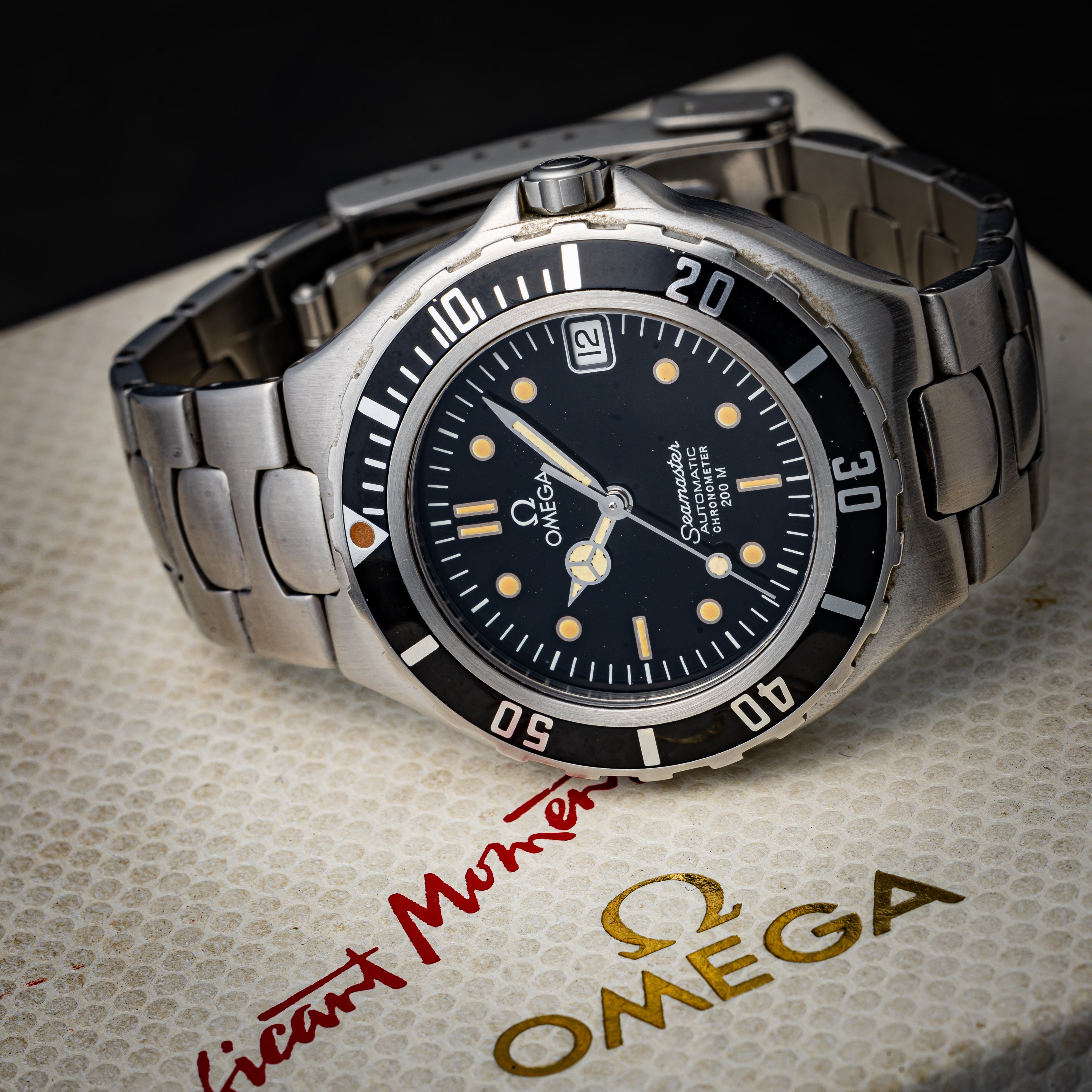 オメガ 1988年製 シーマスター クロノメーター 200ｍ プレボンド 箱付き