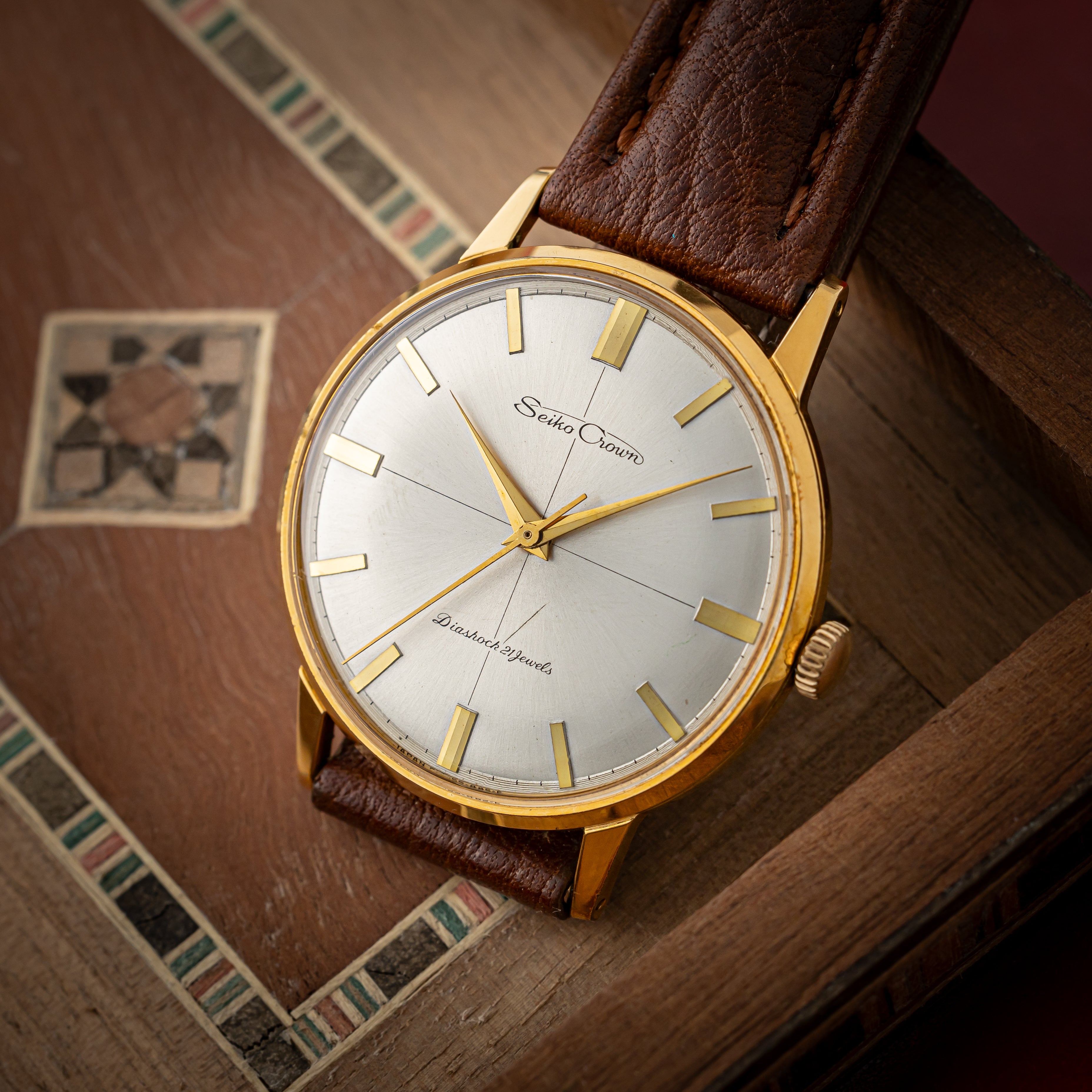 セイコー クラウン 1962年製 EGPケース オリジナルクロスラインダイヤル