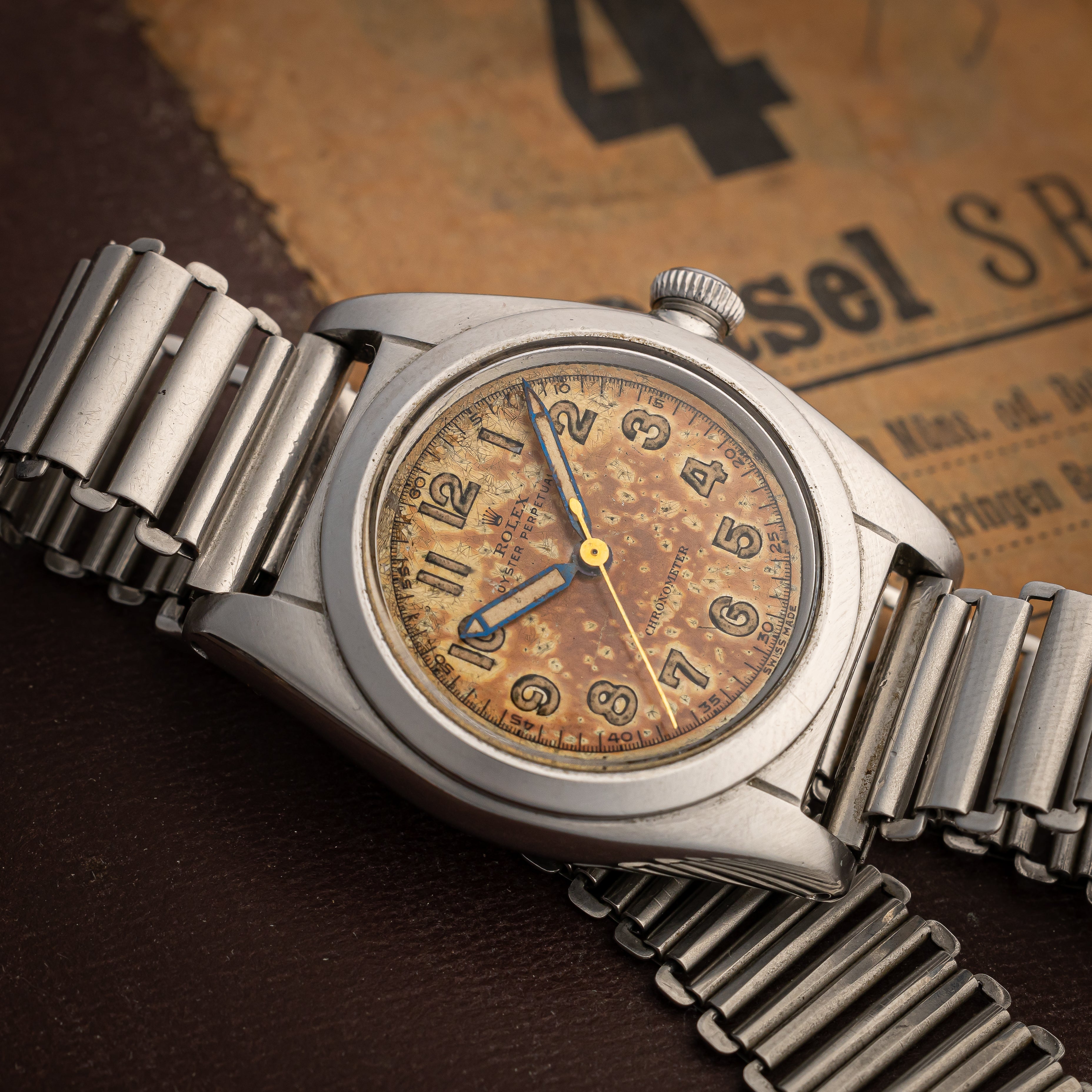 ロレックス バブルバック 1940年代製 センターセコンド 全アラビア数字 Ref.2940