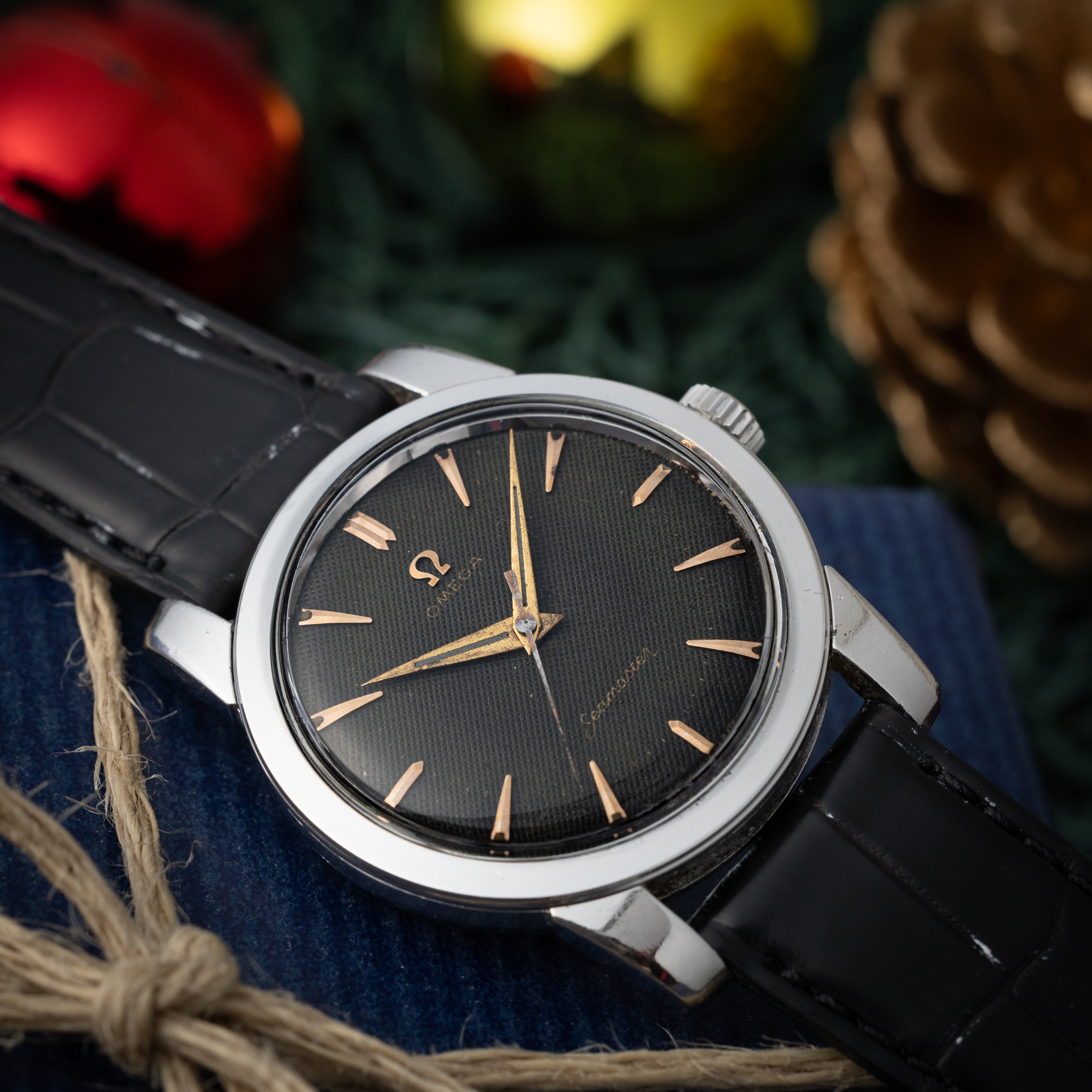 オメガ シーマスター ギョウシェブラックダイヤル 1953年頃 手巻 Cal.420 2759-2SC