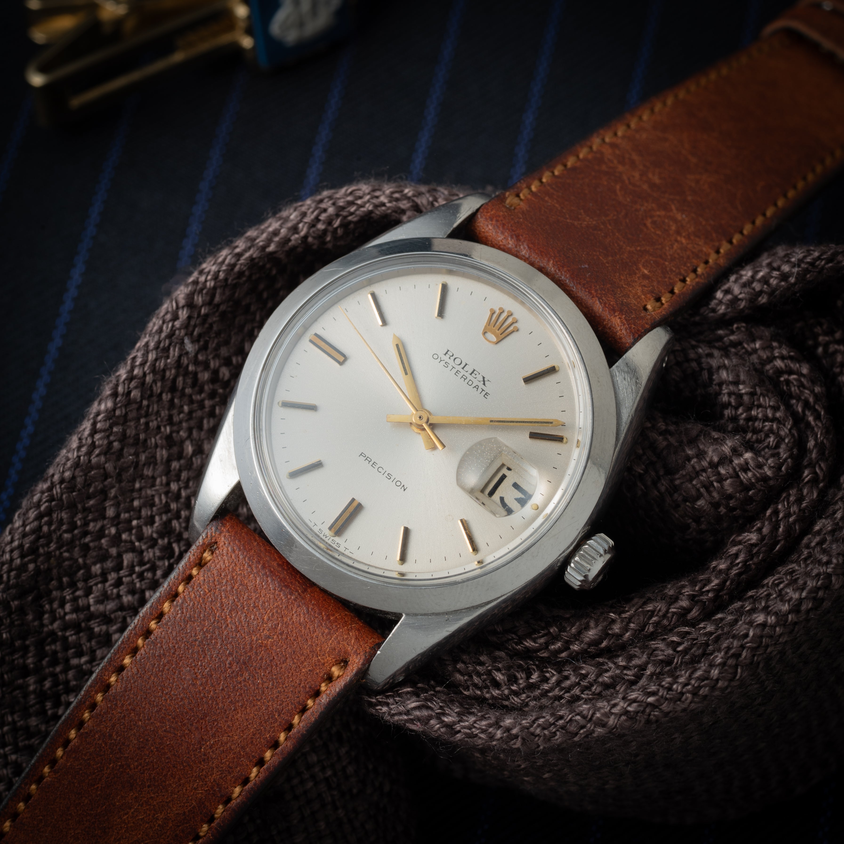 ロレックスオイスターデイト Ref.6694 1961年製 純正尾錠付き