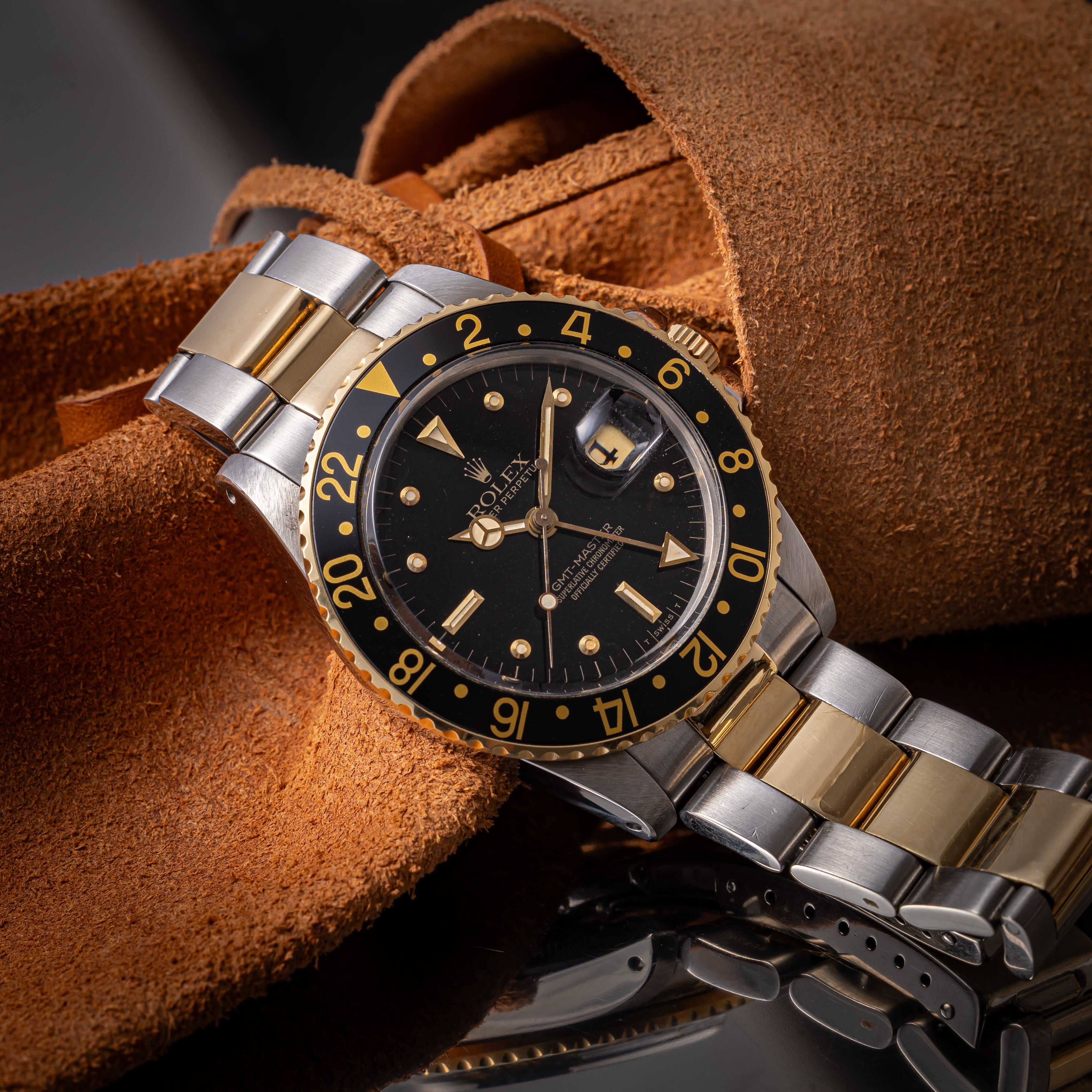 ロレックス GMTマスター 1980年製/昭和55年製 ニップルダイヤル 黒ツボ Ref.16753