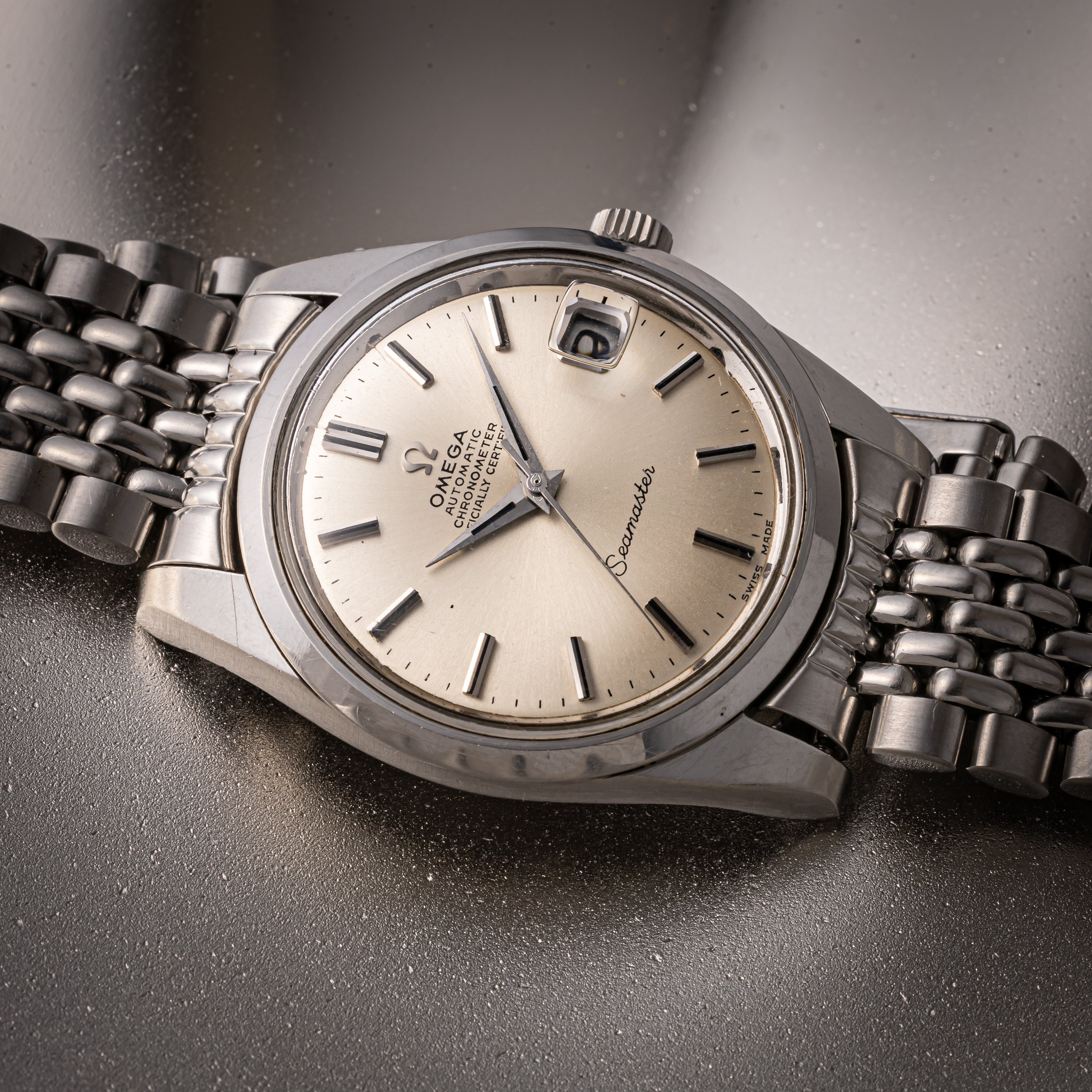 オメガ シーマスタークロノメーター 1969年製 Ref.166.010SP 純正ライスブレス付き