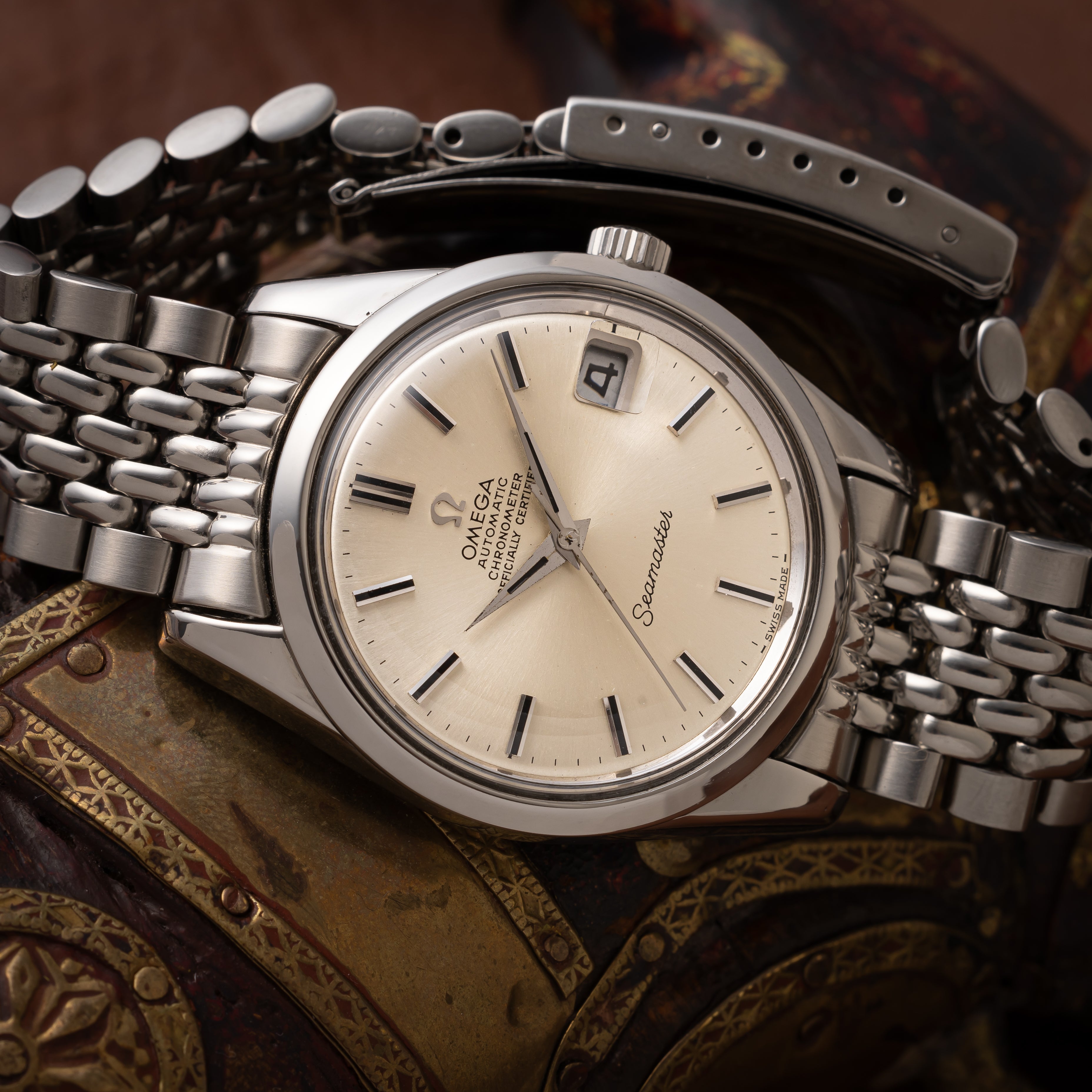 オメガ シーマスタークロノメーター 1969年製 Ref.166.010 純正ライスブレス付き