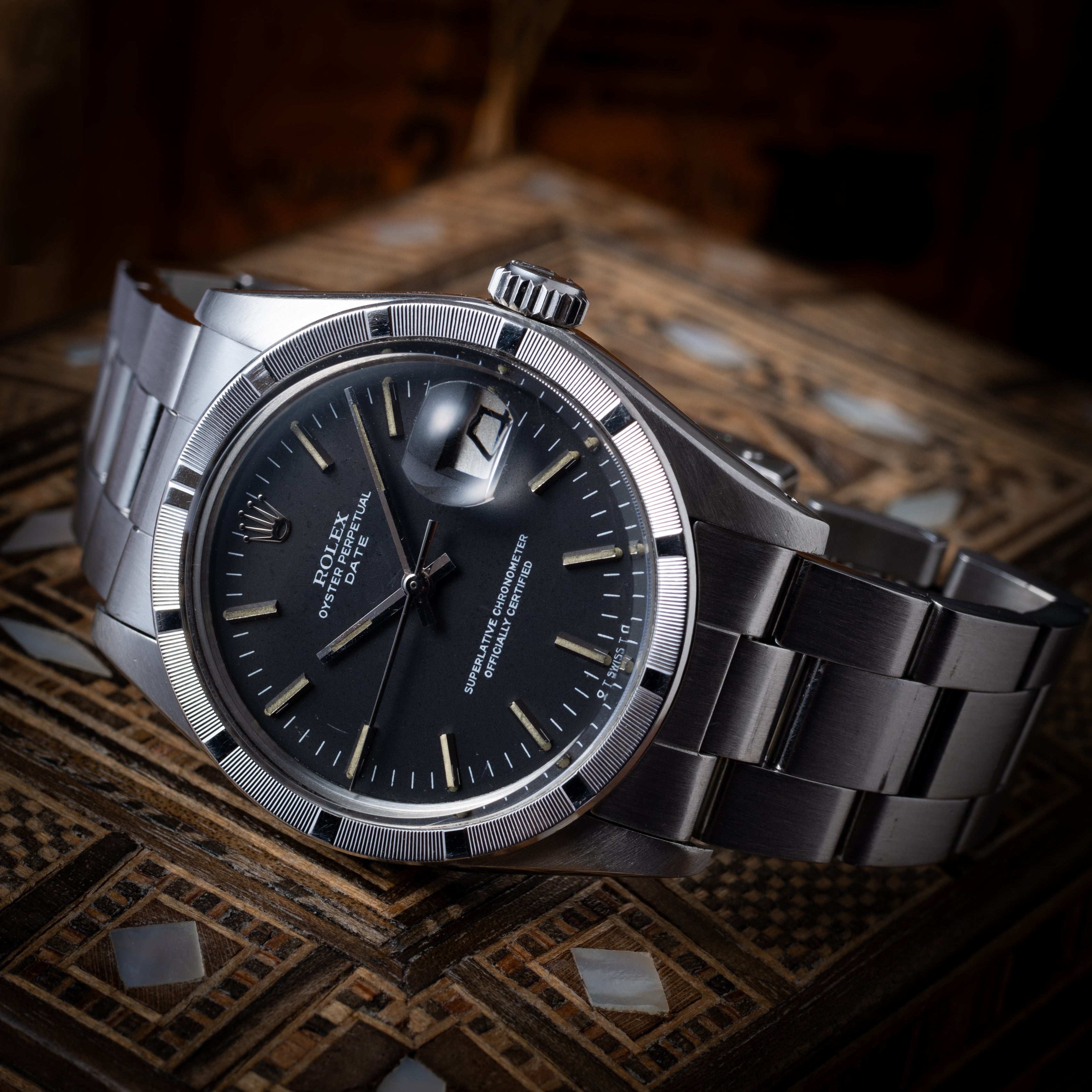 ロレックス 1978年製オイスターパーペチュアルデイト Ref.1501 ブラック シグマダイヤル