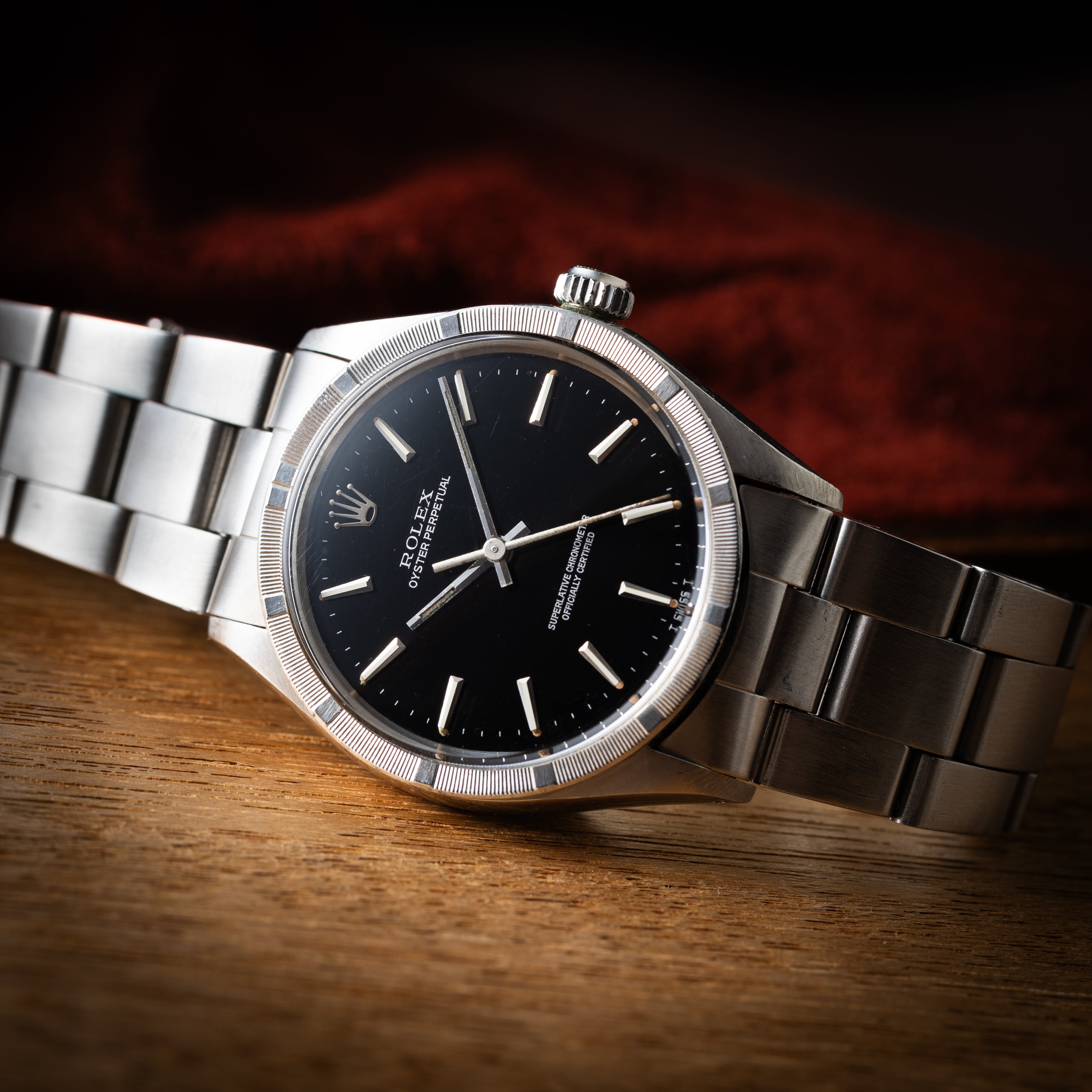 ロレックス 1973年製 オイスターパーペチュアル ノンデイト Ref.1007 ブラックダイヤル