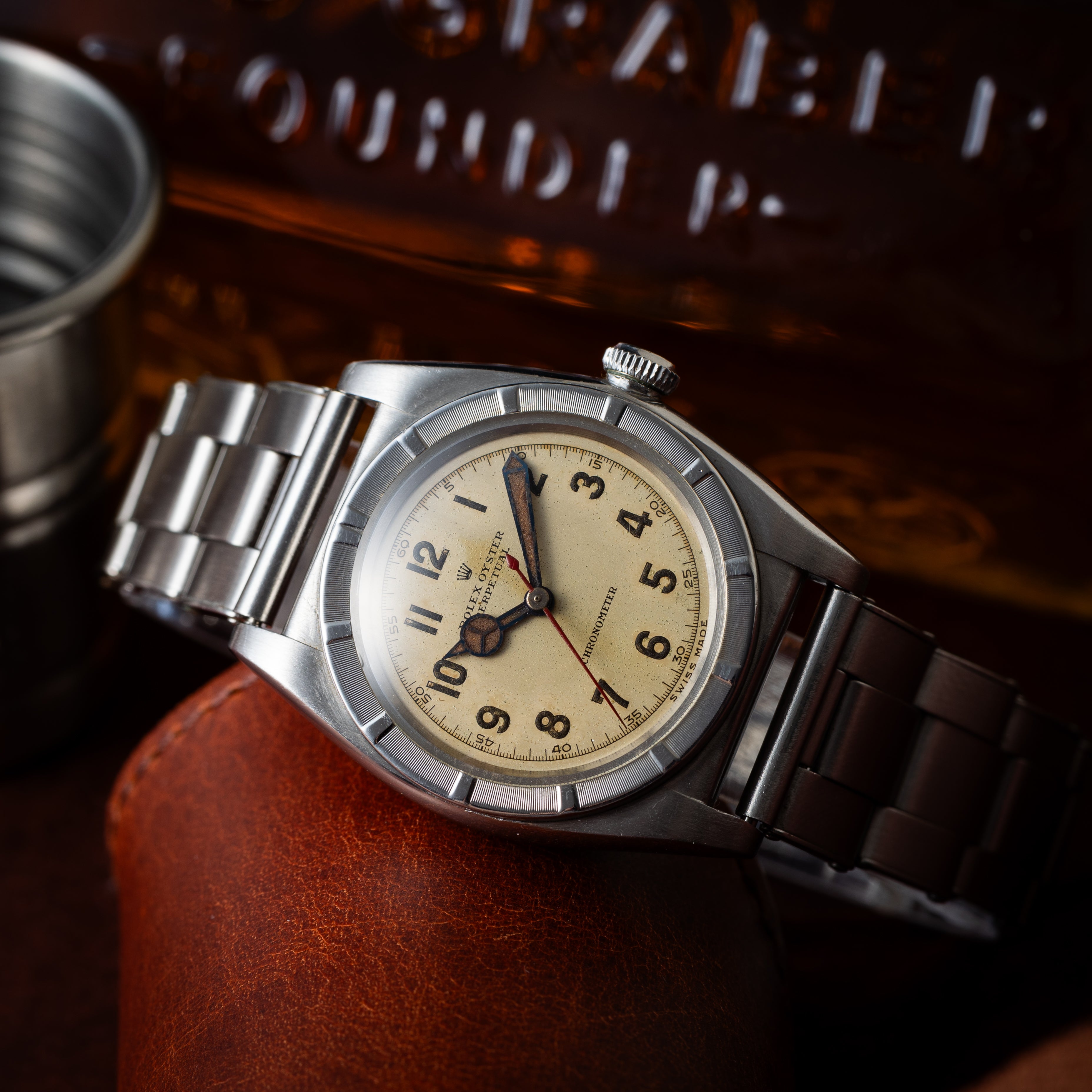 ロレックス バブルバック Ref.3372 1940年代 純正エクステンションブレス付き