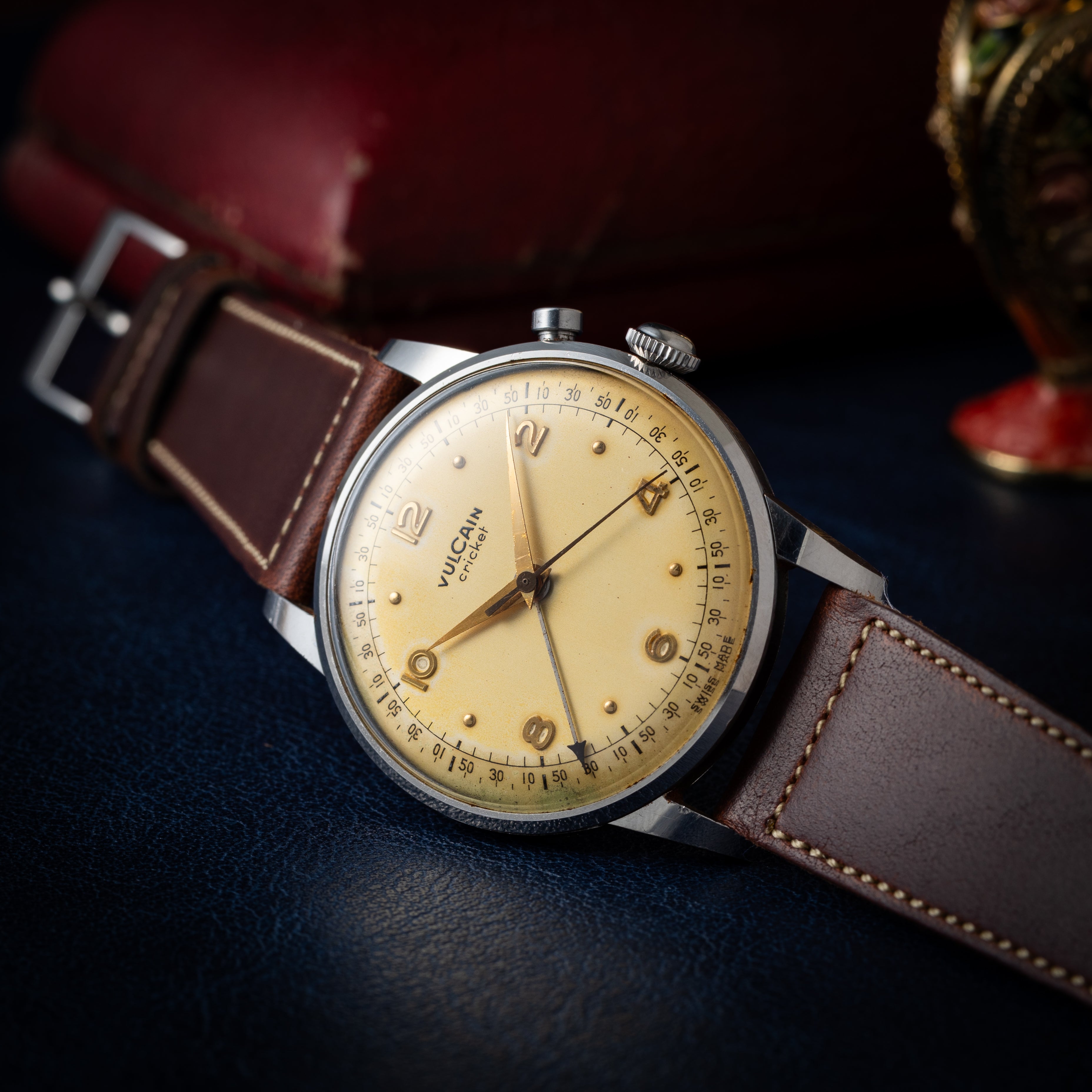 ヴァルカン クリケット 箱、説明書付き 1950年代 38mm