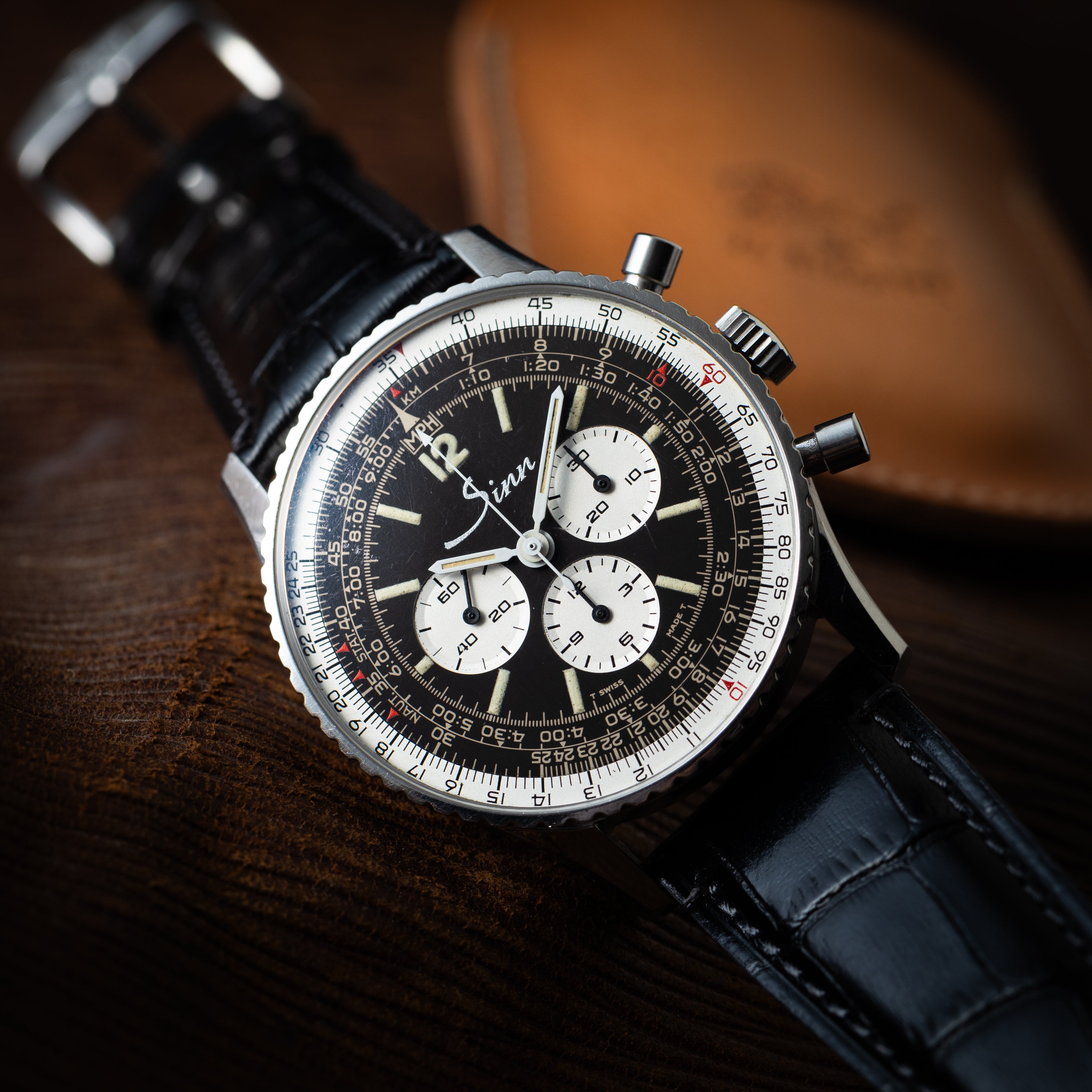 ジン ナビタイマー 1990年代製 Ref.903 純正尾錠付き レマニア1873