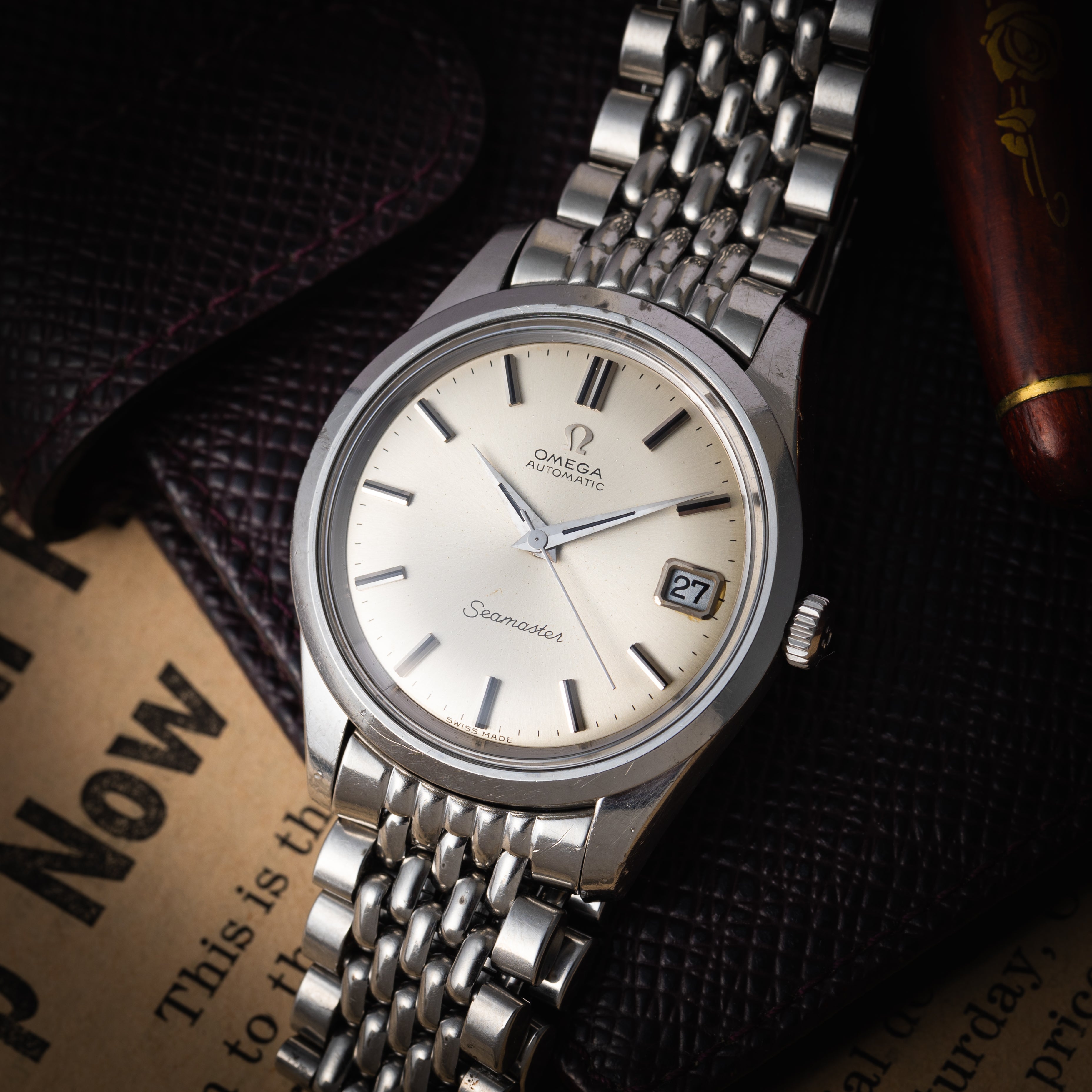 オメガ シーマスターオートマチック 1968年製 Cal.565 純正ブレス付き