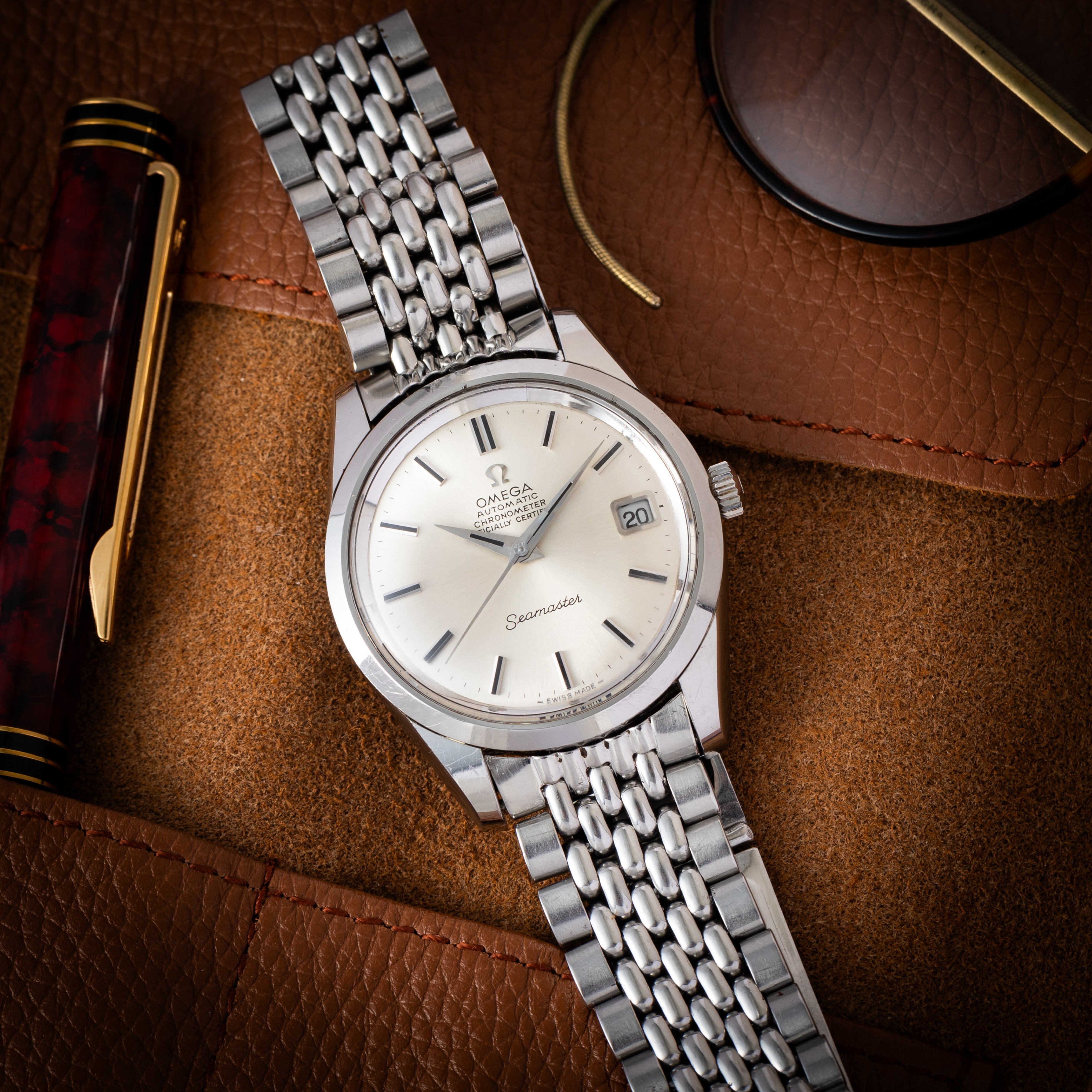 オメガ シーマスタークロノメーター 1971年製 Ref.166.010 純正ライスブレス付き