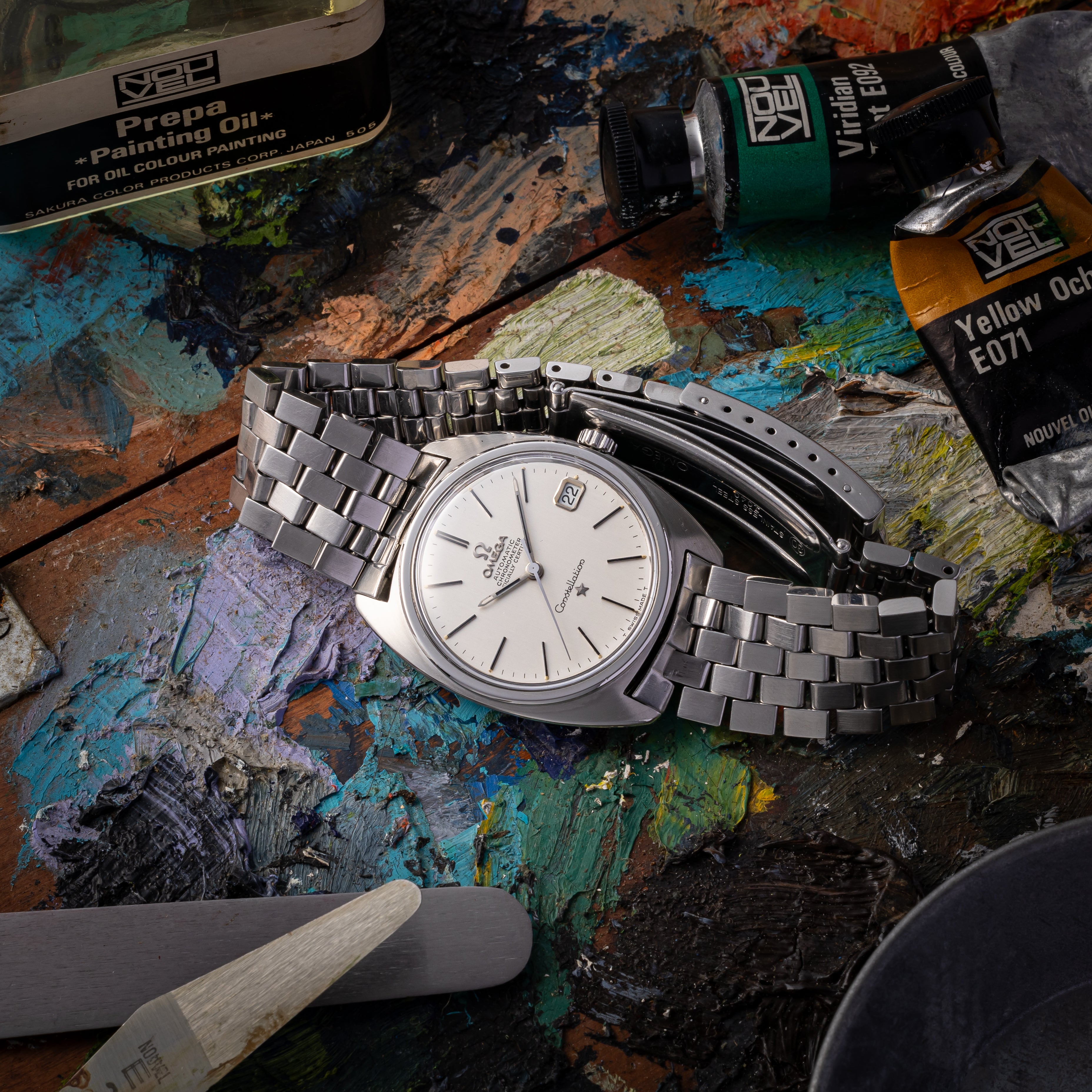 オメガ コンステレーション 1966年製 ジェンタ シルバーダイヤル