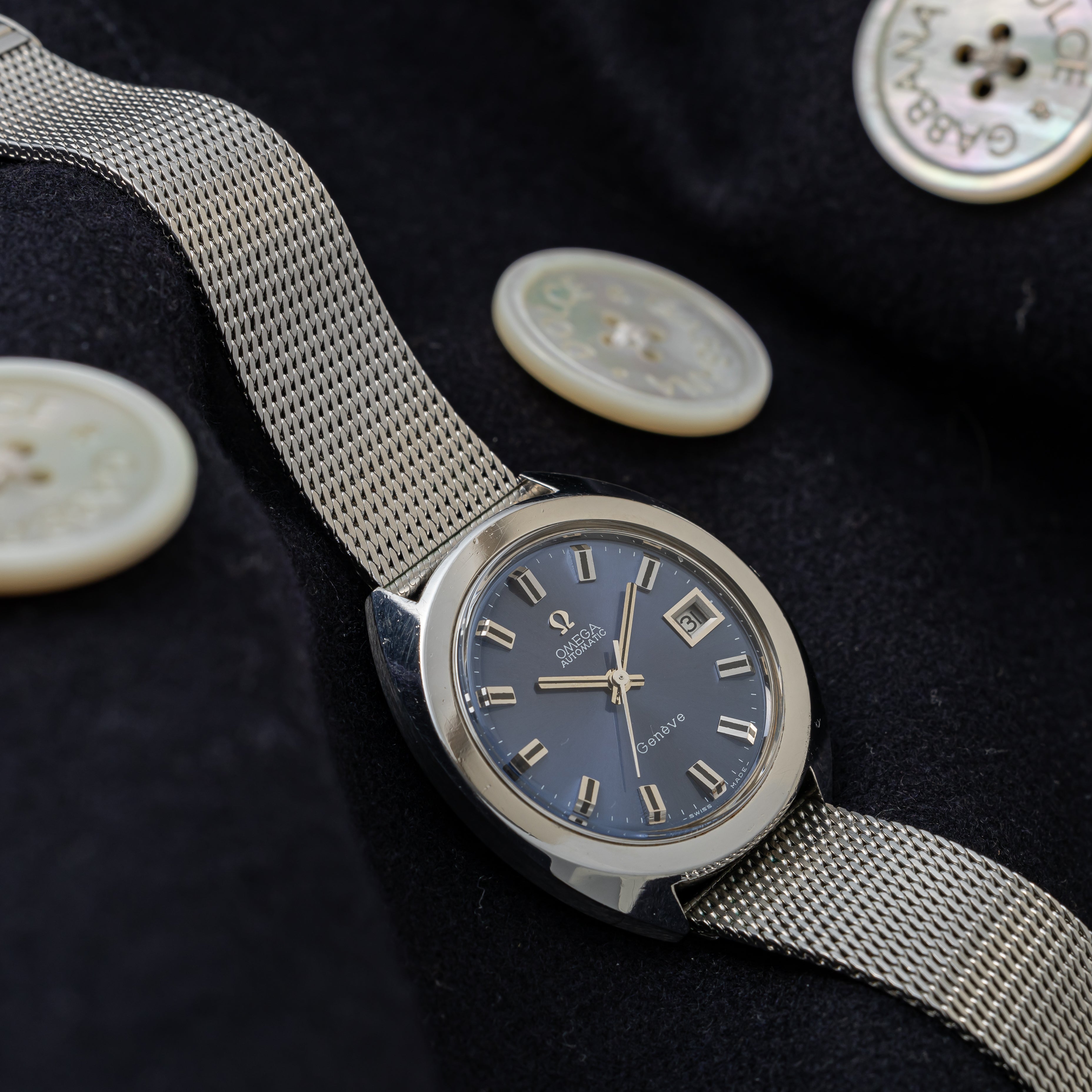 オメガ ジュネーブ 1969年製 Ref.166.721 ブルーダイヤル