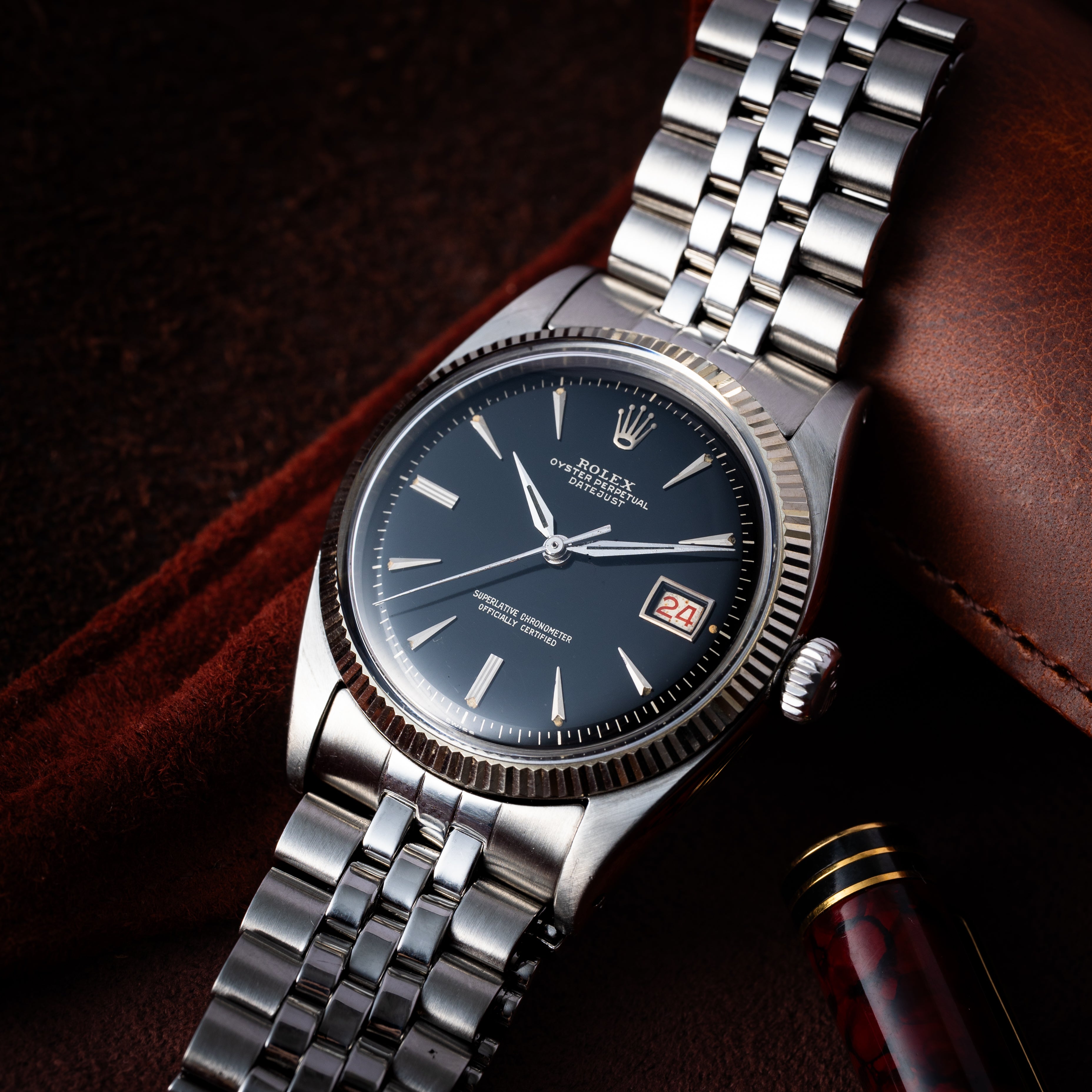 デイトジャスト ミラーダイヤル 1956年製 Ref.6605 赤黒カレンダー