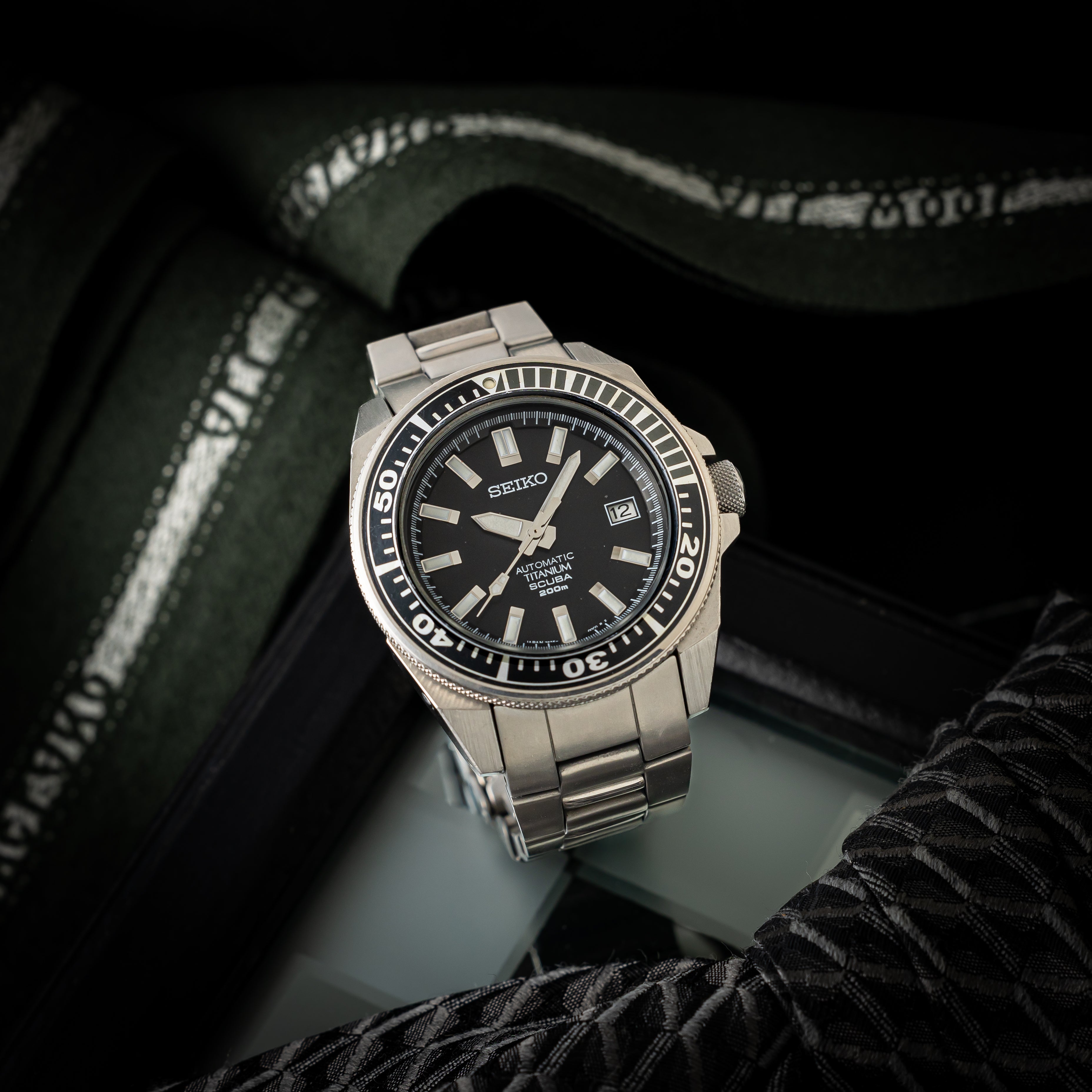 セイコー ダイバー 200m ブラックサムライ チタン 2004年製 Ref.7S25-00D0