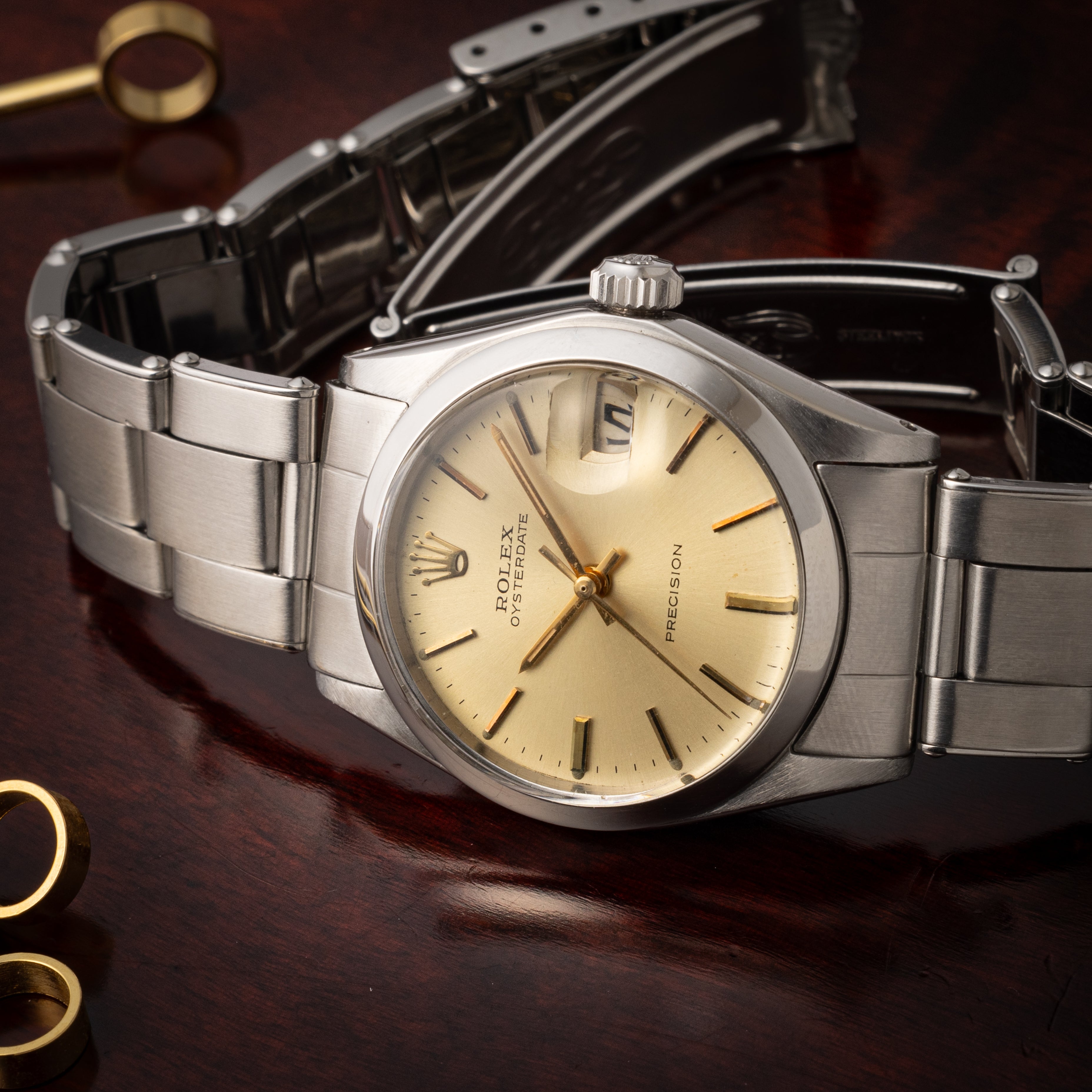 ロレックス オイスターデイト 1970年製/昭和45年製 シャンパンダイヤル Ref.6466 ボーイズサイズ