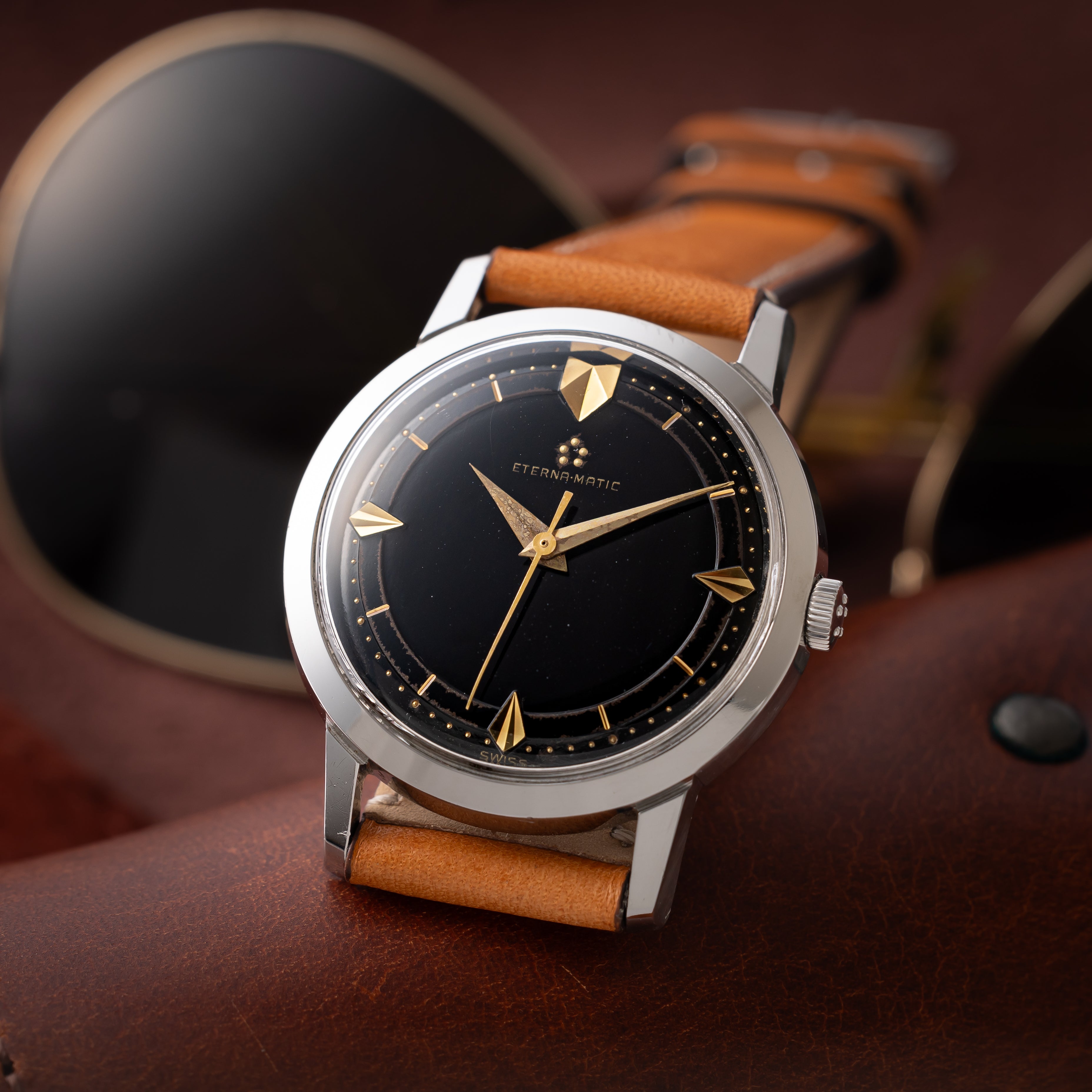 エテルナ エテルナマチック ブラックミラーダイヤル 1960年代製