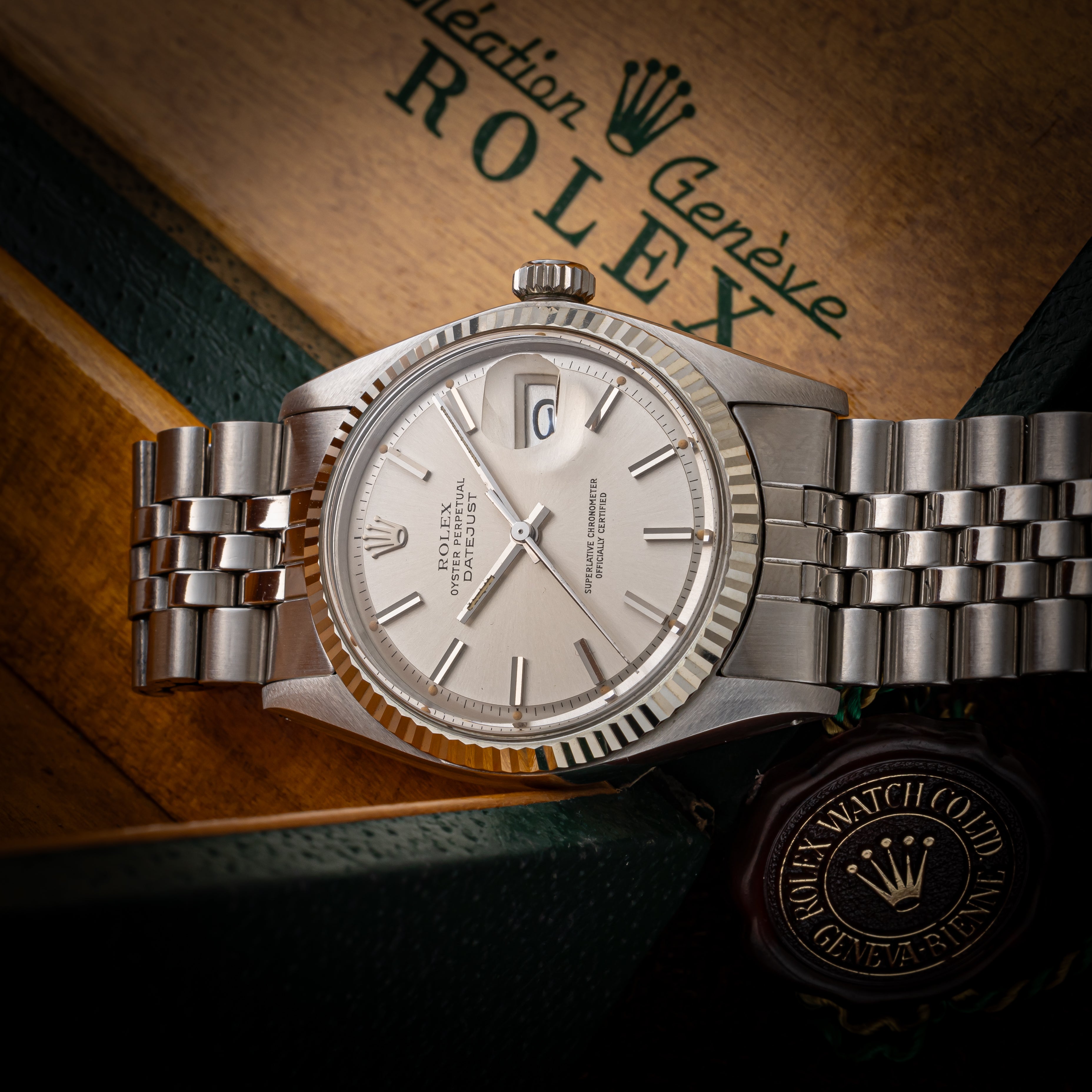 ロレックス デイトジャスト 1975年製 Ref.1601 箱、ギャラ付き