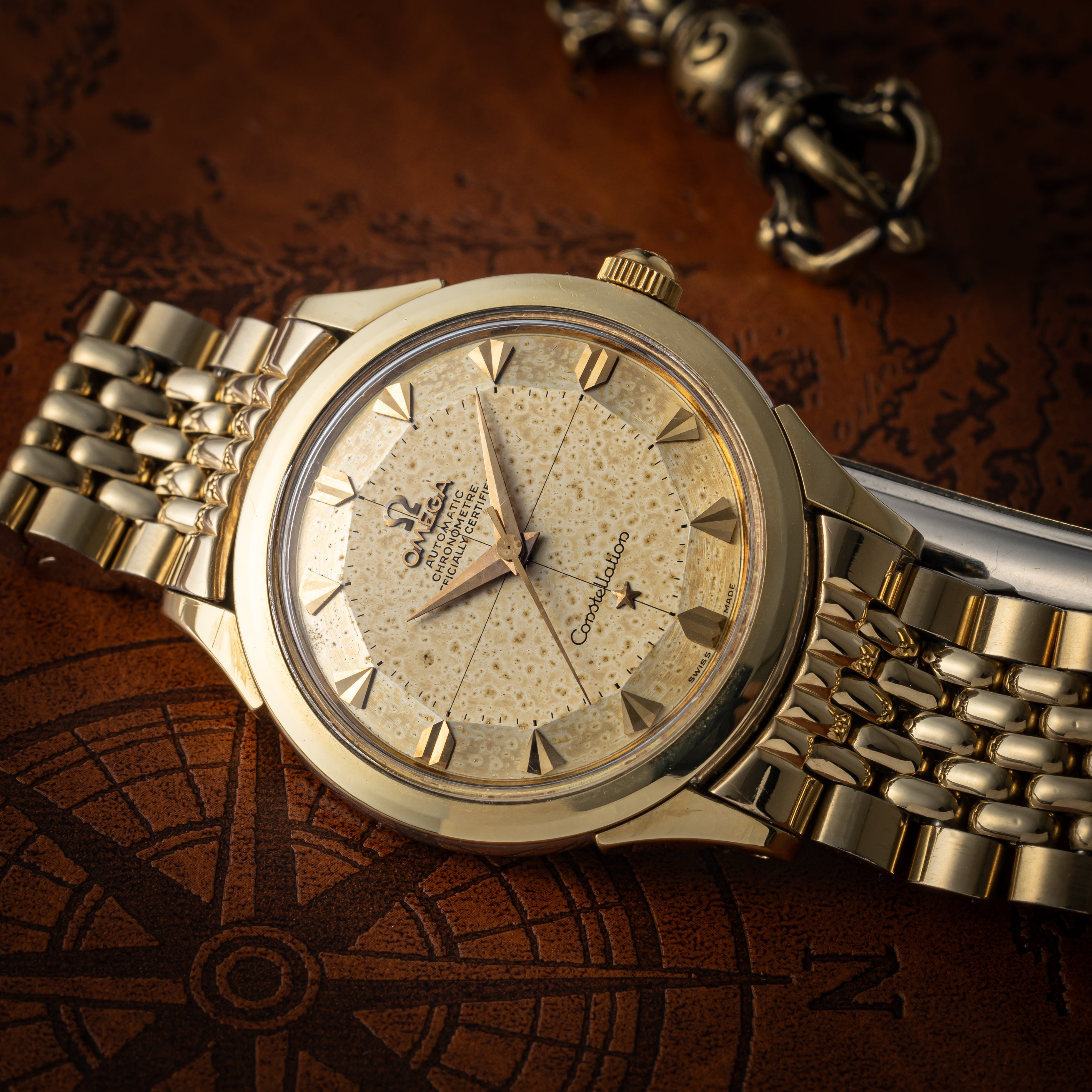 オメガ コンステレーション トップゴールド 1956年製 Ref.2852-9SC ハートインデックス 純正ブレス