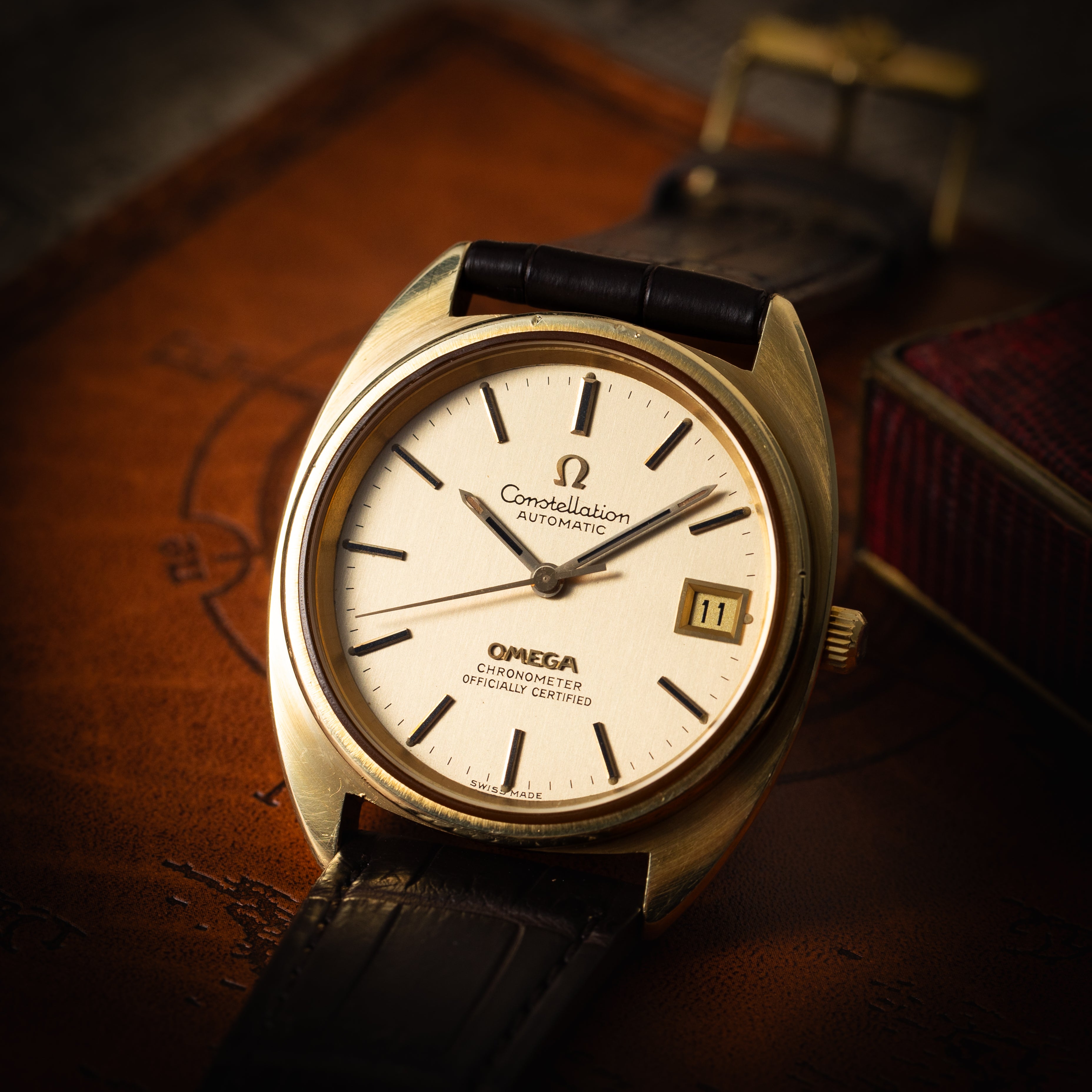オメガ コンステレーション 1971年製 ジェンタ 金張り Ref.CD168.0056 純正尾錠付き