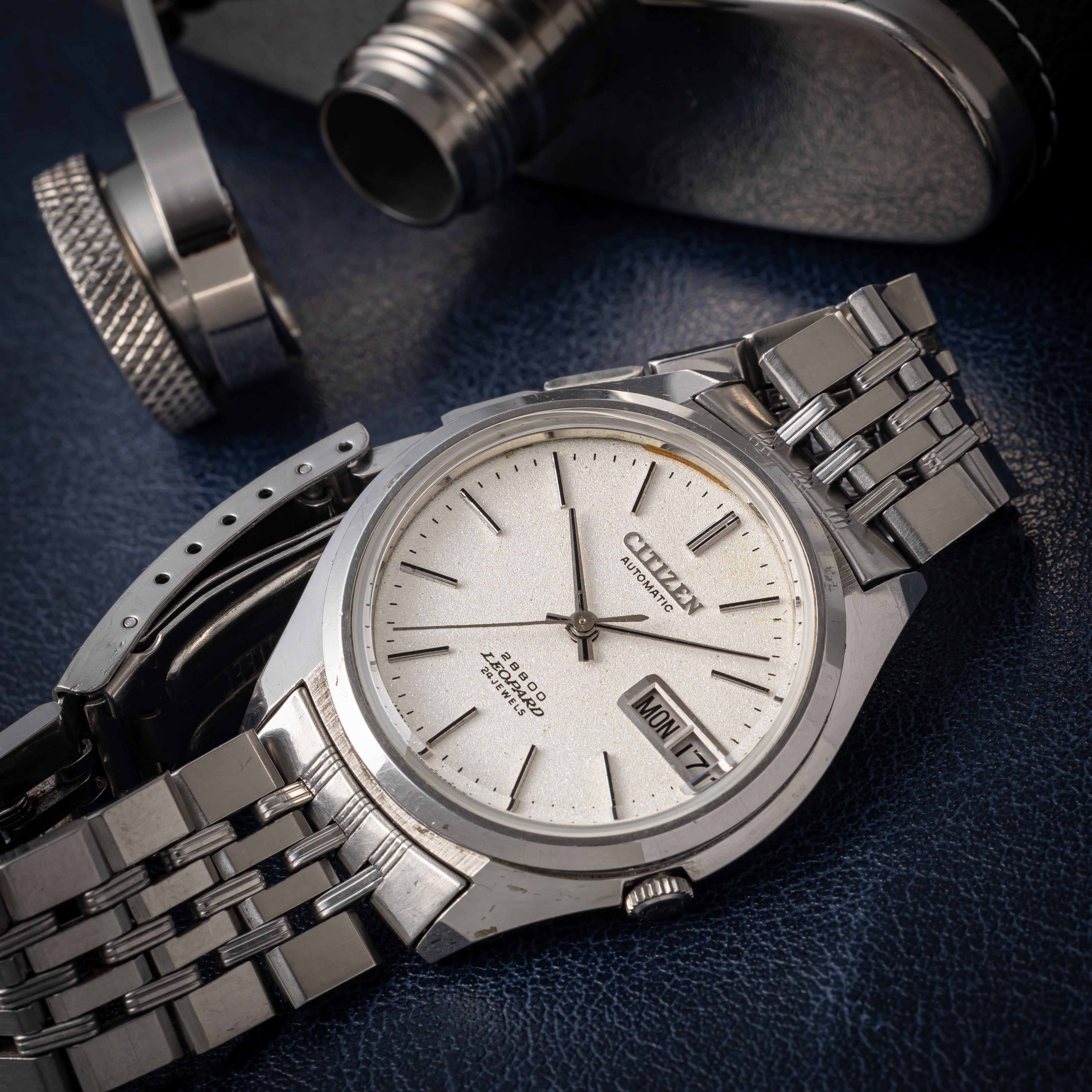 シチズン レオパール 1974年製 28800振動 純正ステンレスブレス Ref.4-770382 Y