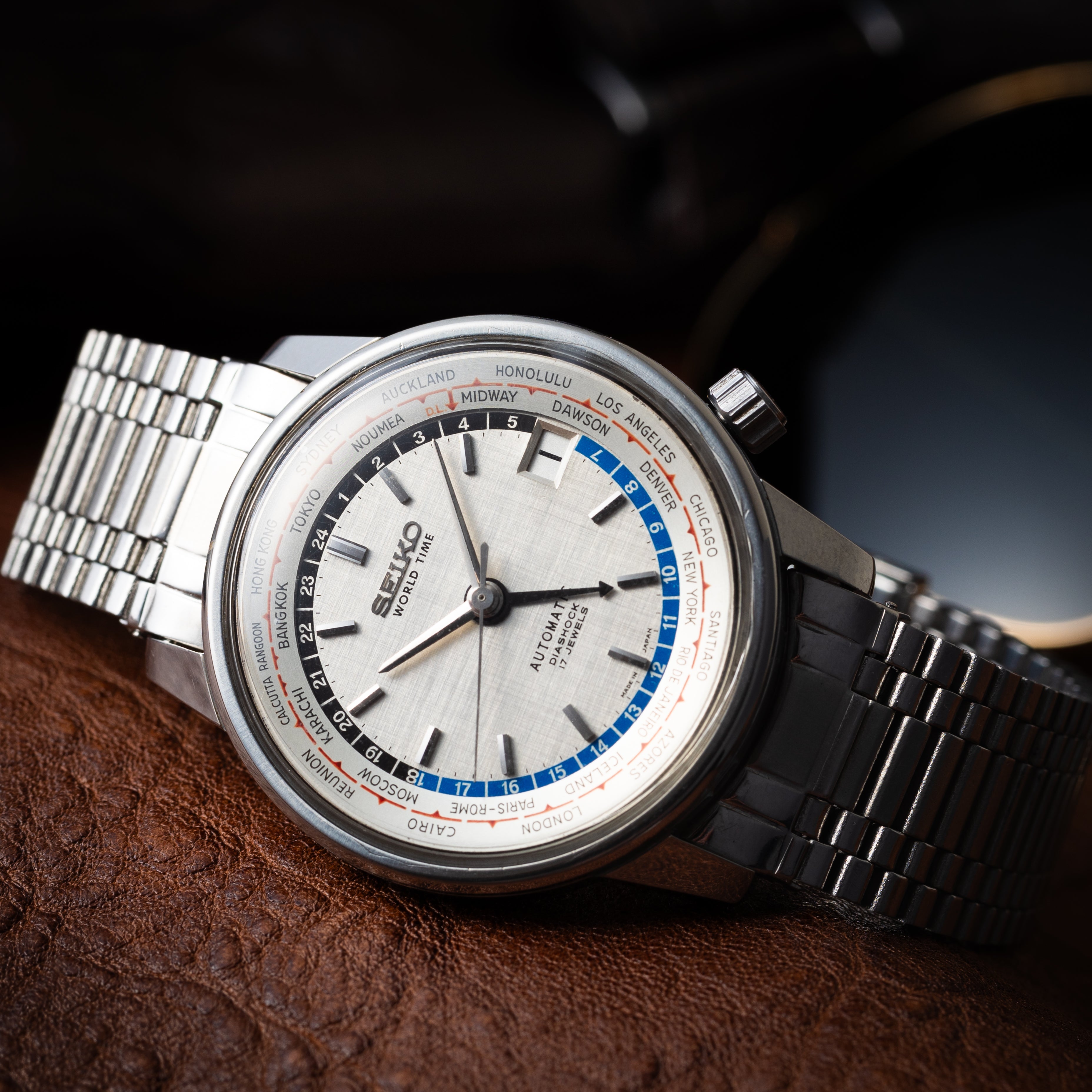 セイコー ワールドタイム 1964年製 聖火マーク オートマチック Ref.6217-7000 オリジナルブレス