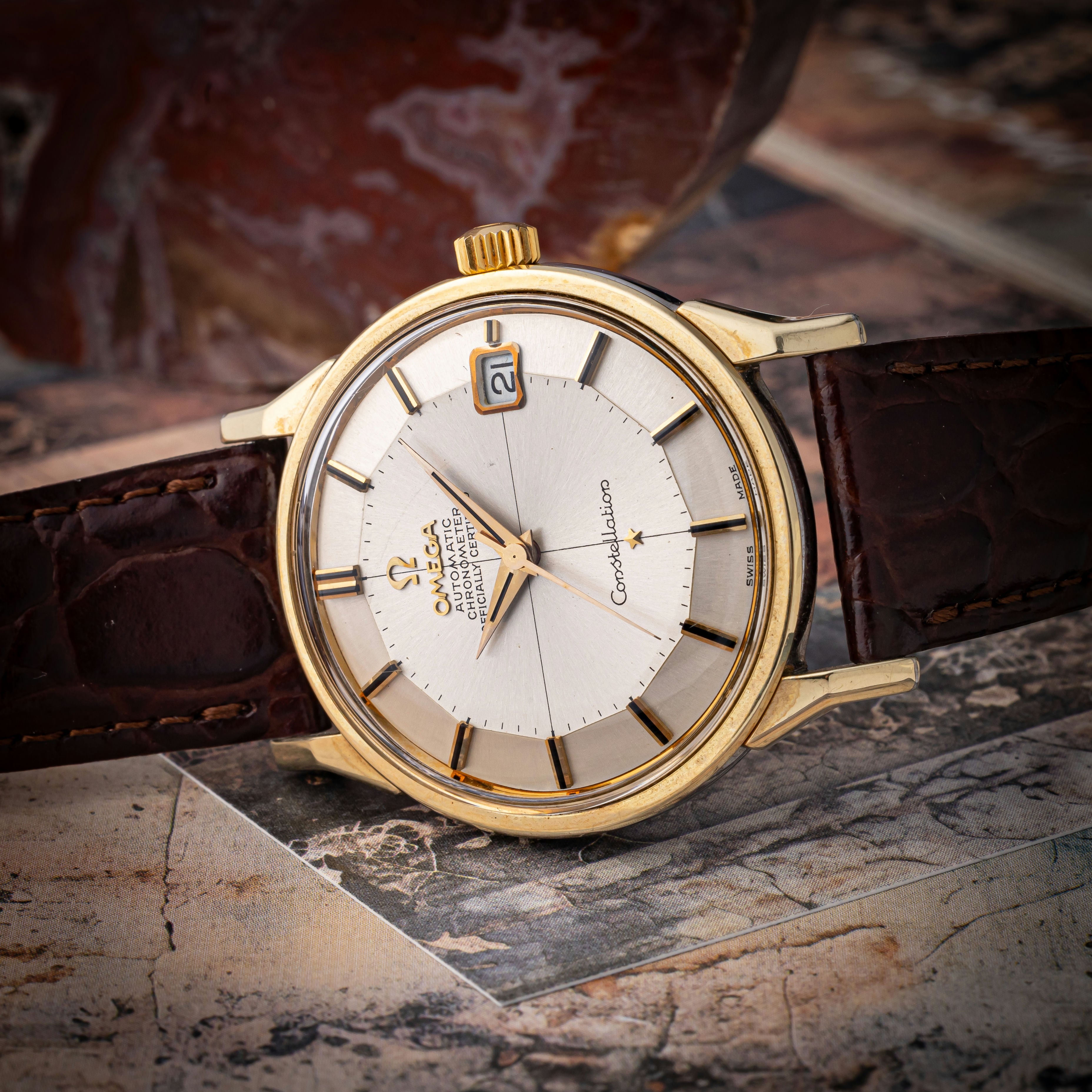 オメガ コンステレーション 12角 1966年製 トップゴールドケース Ref.168.005