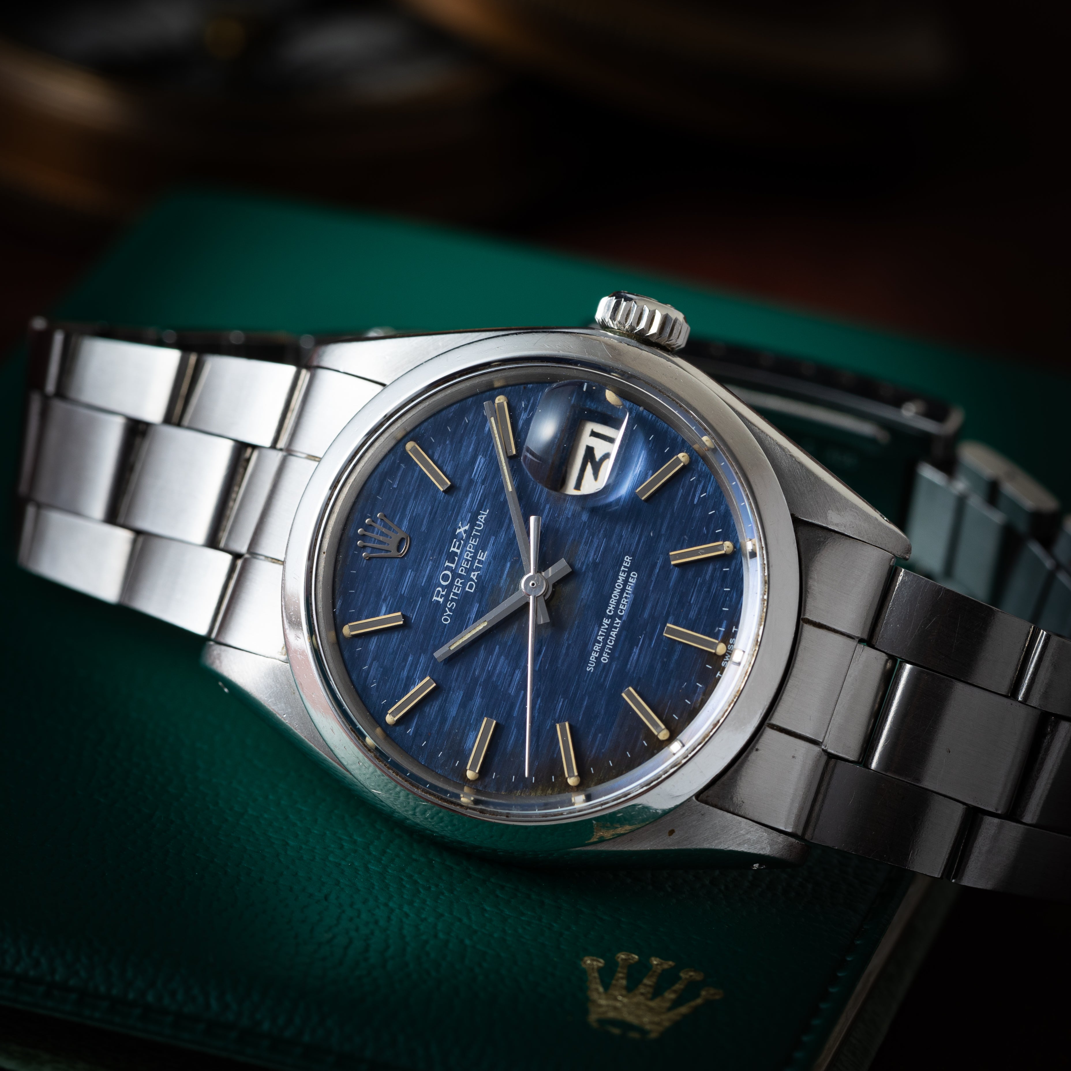 ロレックス Ref.1500 ブルーブリックダイヤル 1970年製（昭和45年製） ギャラ、冊子付き