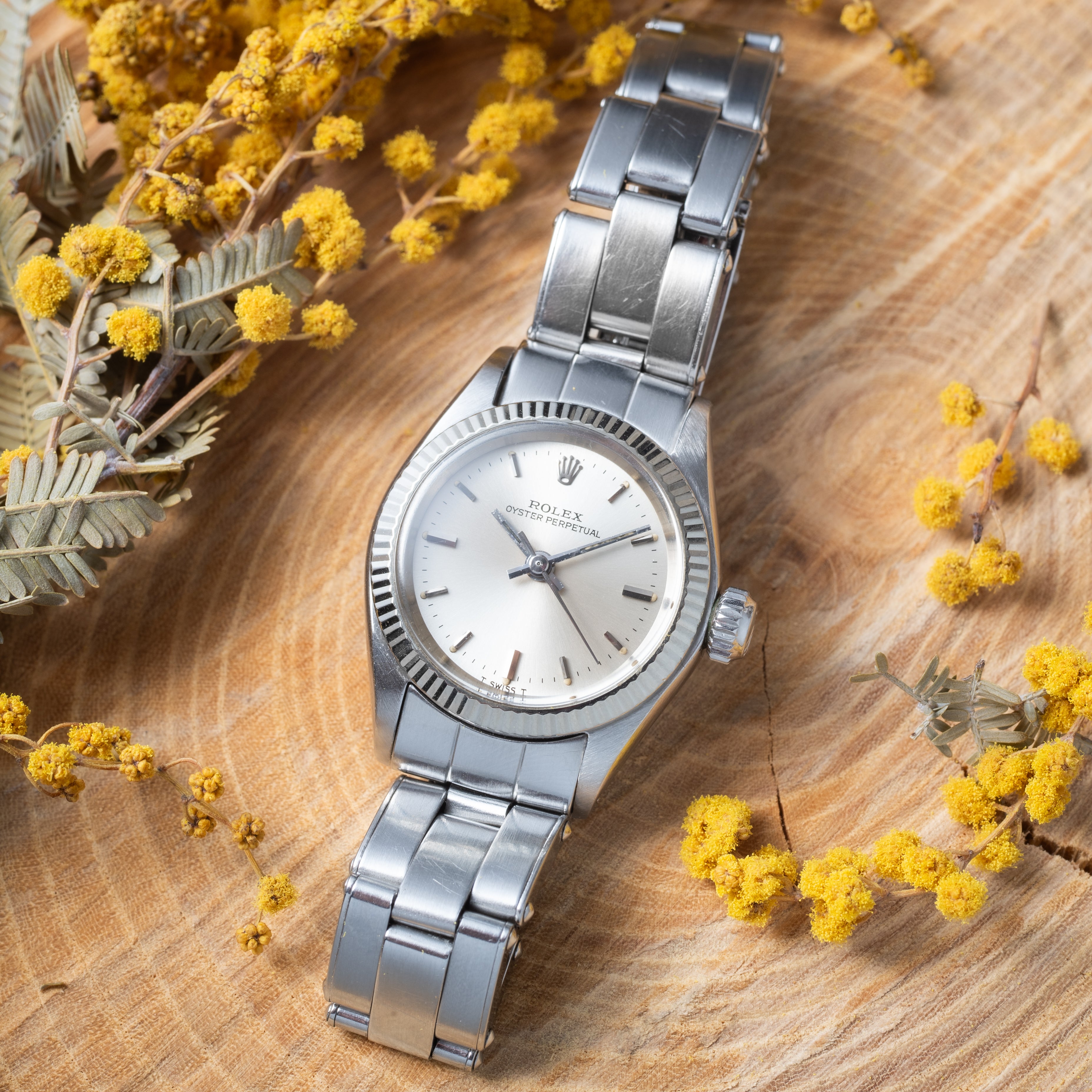 ロレックス レディース オイスターパーペチュアル 1970年製/昭和45年製 ホワイトゴールドベゼル