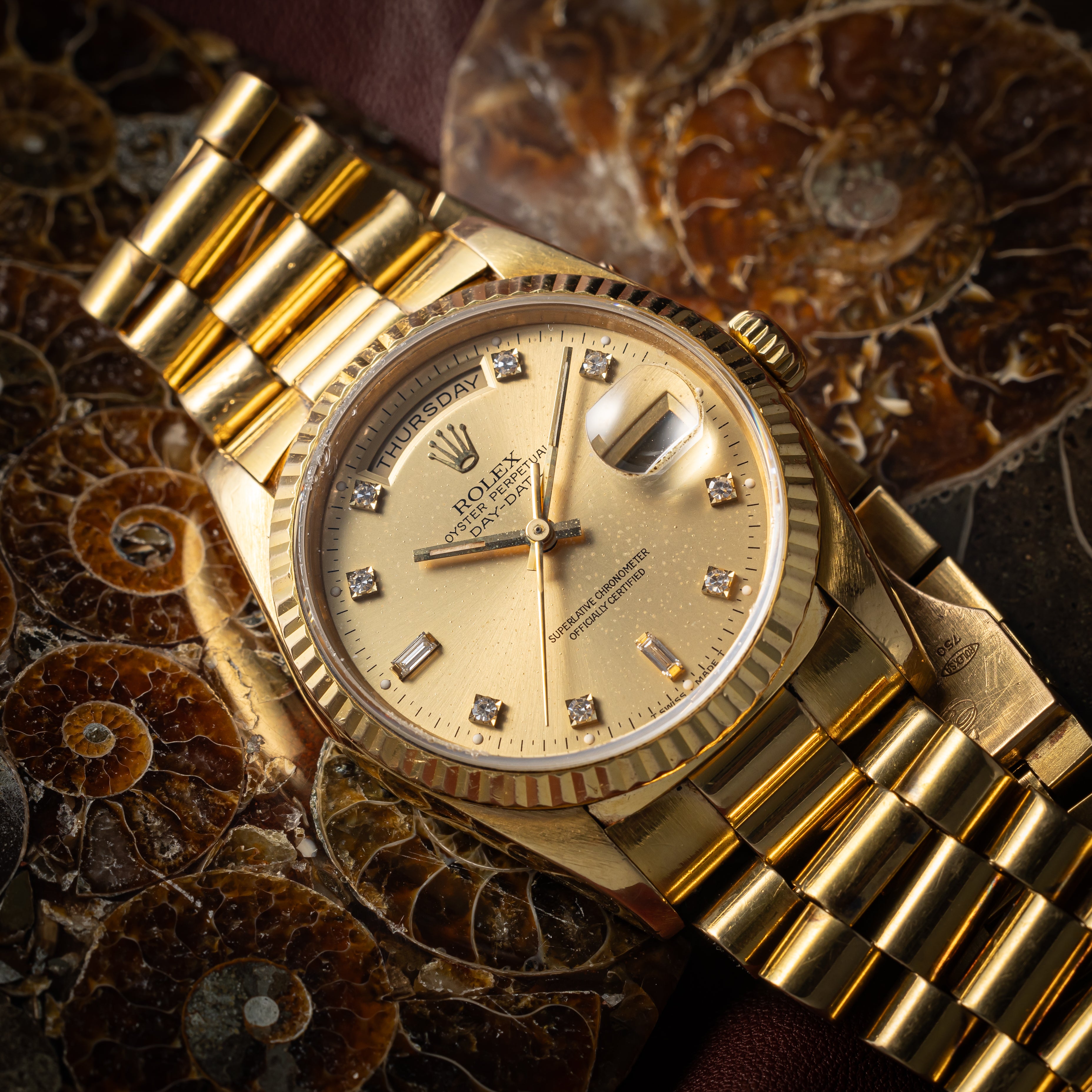 ロレックス デイデイト 10ポイント 18金無垢 1990年～1991年製 Ref.18238 プレジデントブレス