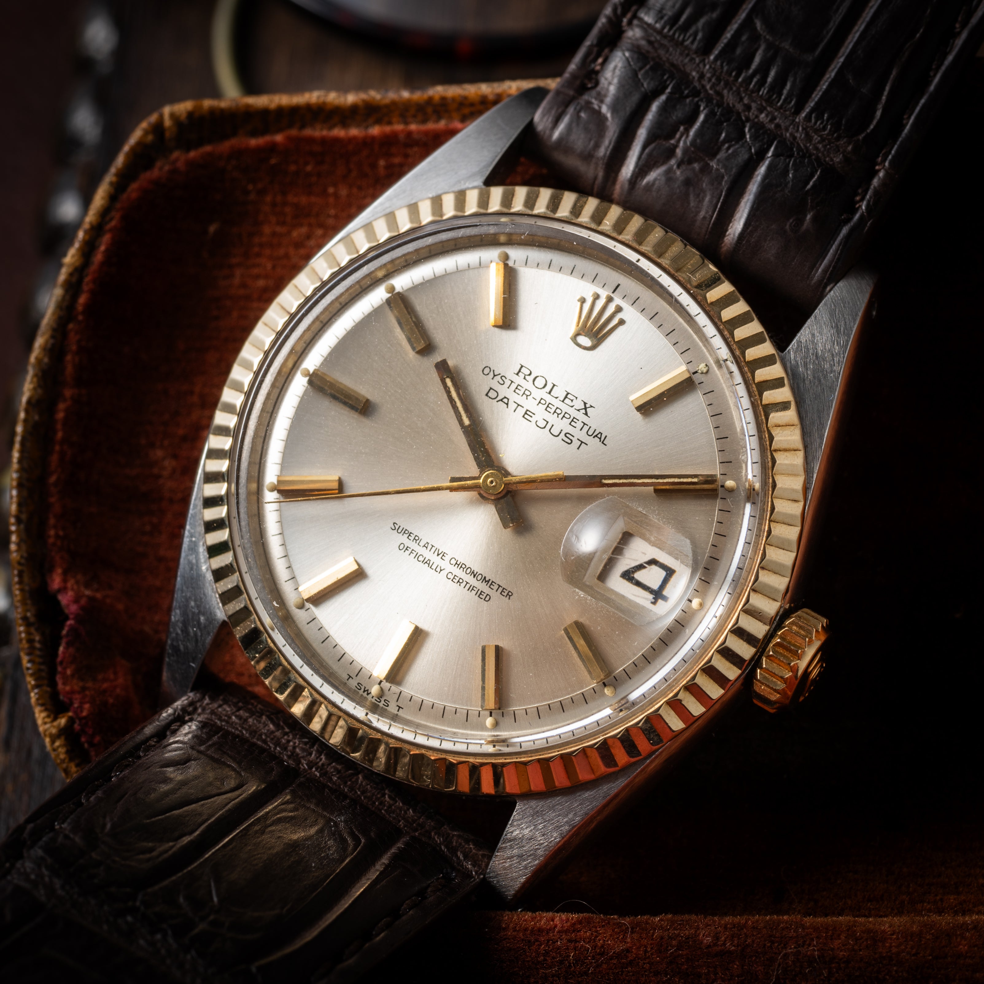 ロレックス デイトジャスト コンビ 1967年製 Ref.1601 シルバーダイヤル 純正尾錠付き