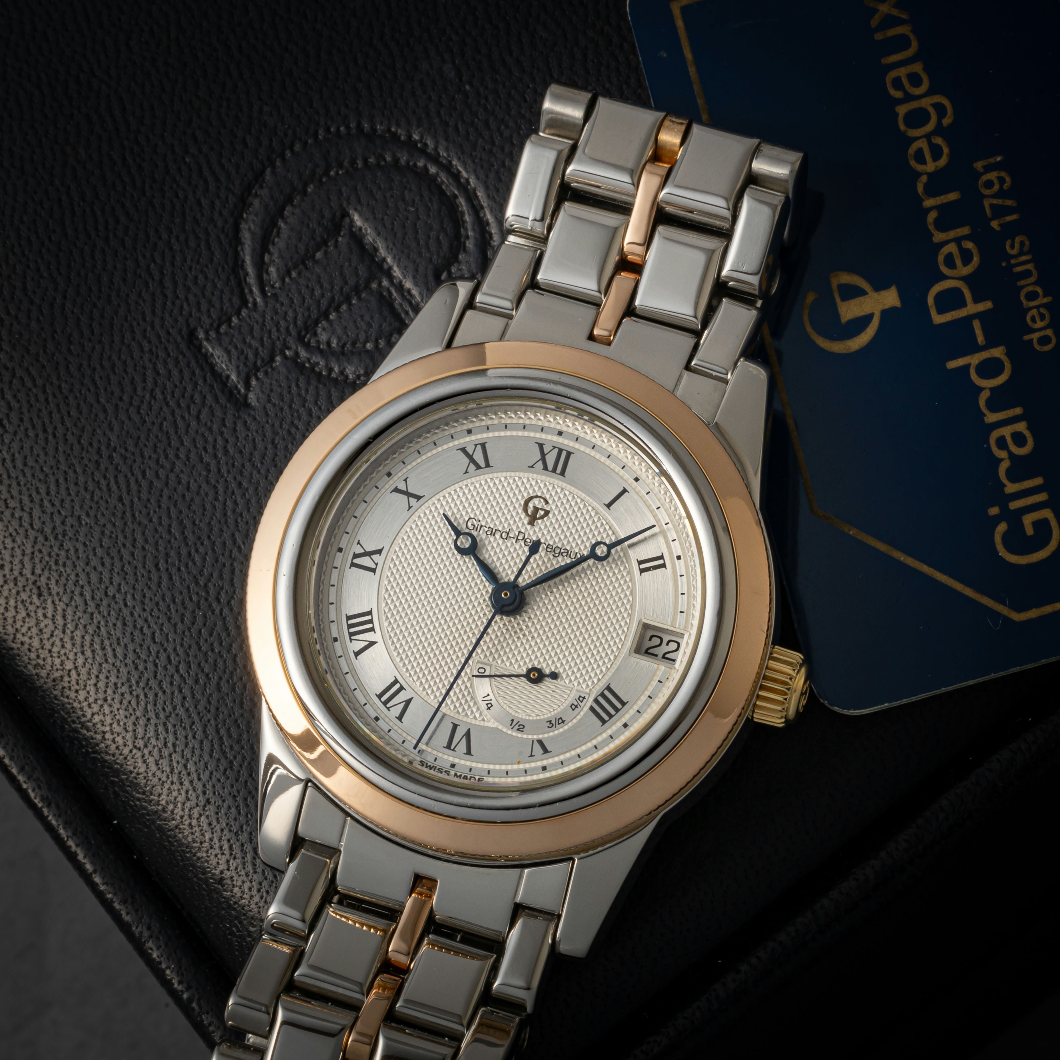 ジラールペルゴ GP90コンビ パワーリザーブ Ref.1120 1994年ギャラ 箱付き